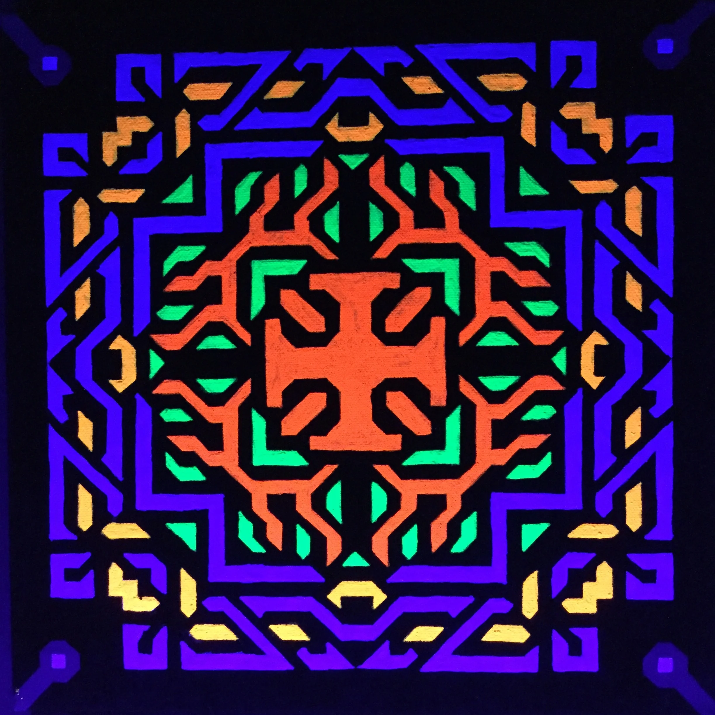 Brigi Didge (by Night)Acrylics on Canvas12"x12"