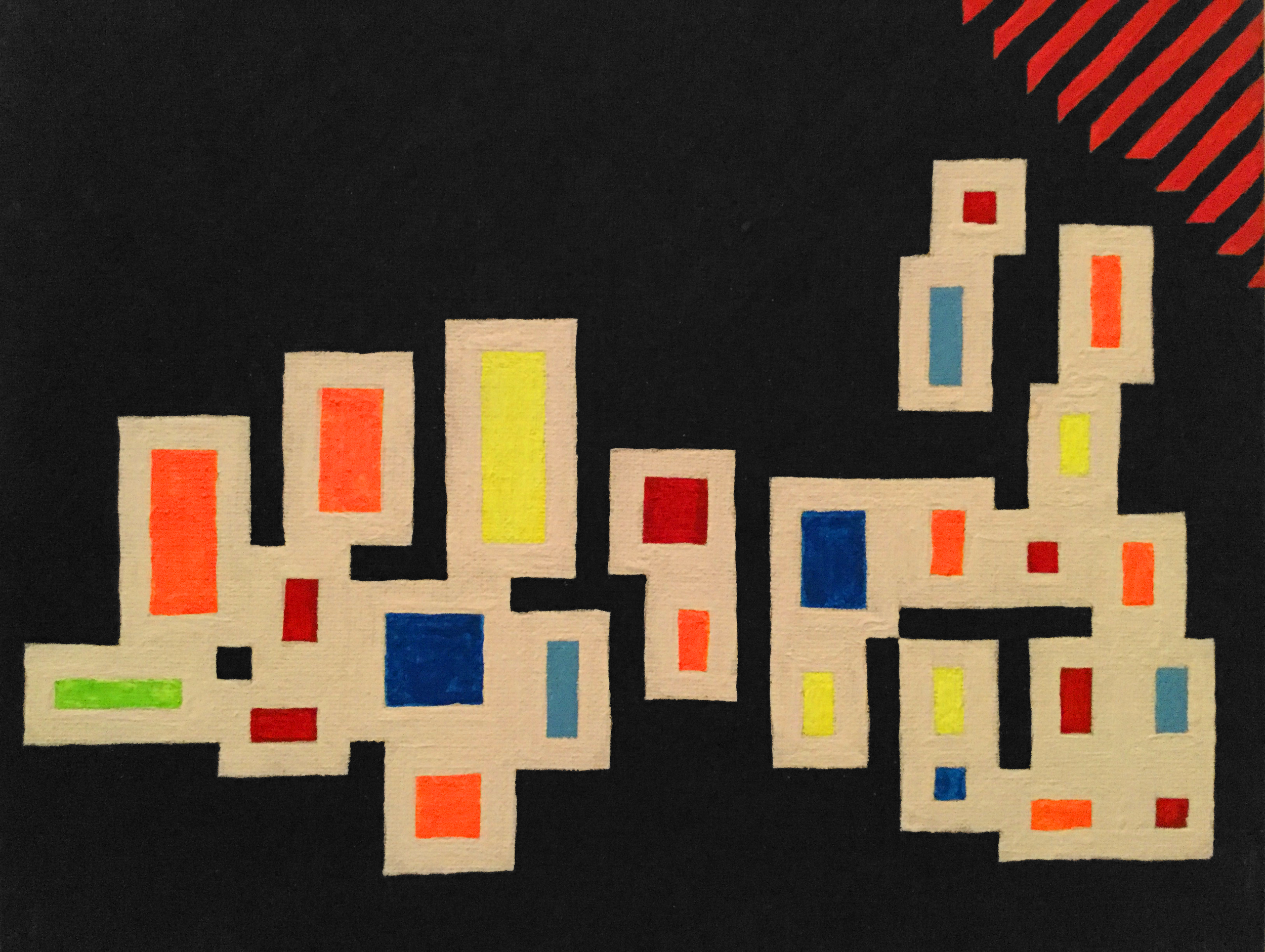 (A Digital Image of) Acrylic Paints on a Canvas with the dimensions of 10 inches by 8 inches that Approximates a Set of Images Within a Fictional Universe that Could Be Construed as Embodiment of Said Fictional Universe as One Singular as Viewed Nea…