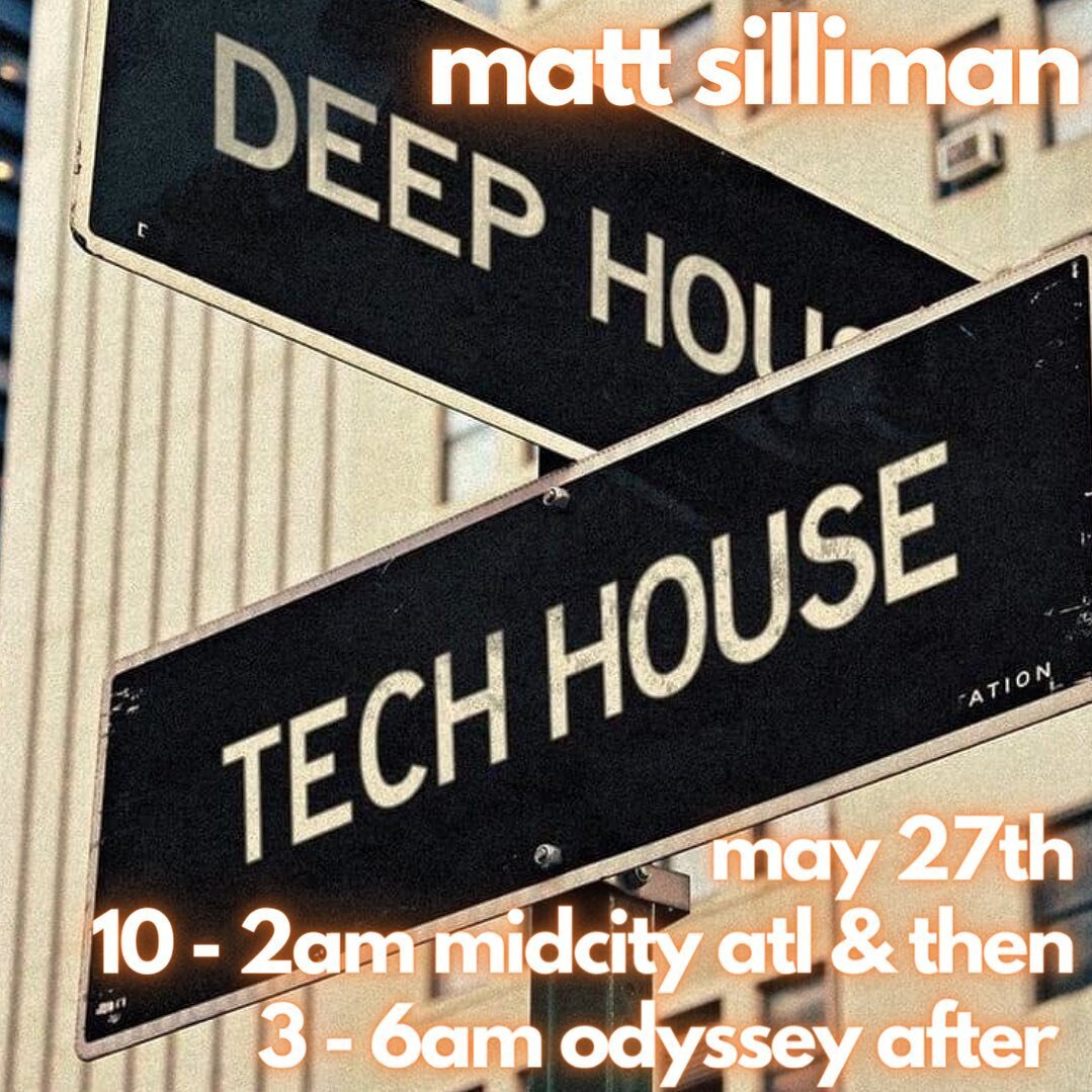 Oh lawd, in one month on May 27th get ready for a house music marathon! I&rsquo;ll start at @midcity.atl from 10pm-2am bringing my blend of deep, melodic house!
Then follow me over to @odyssey_after for a high energy tech house set till 6! 
deep hous