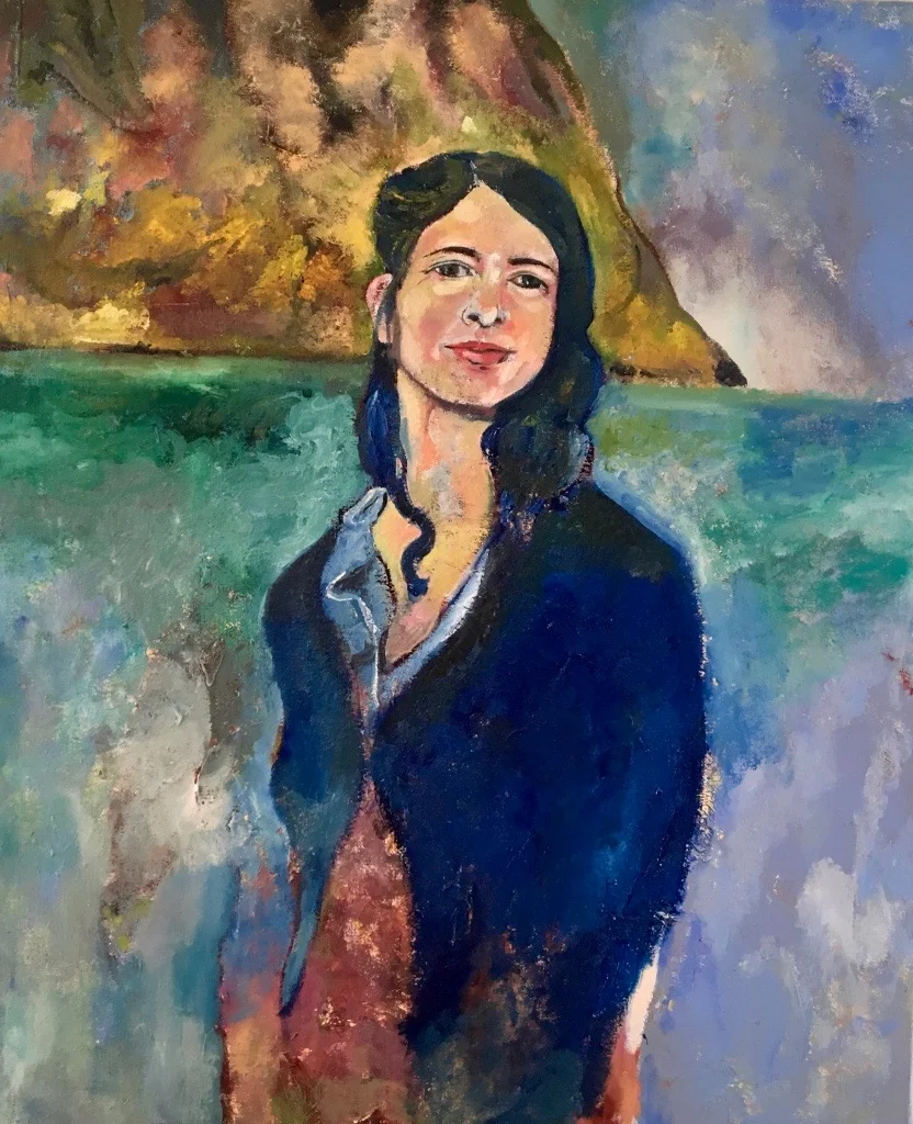 Self Portrait in front of Hafnarfjall