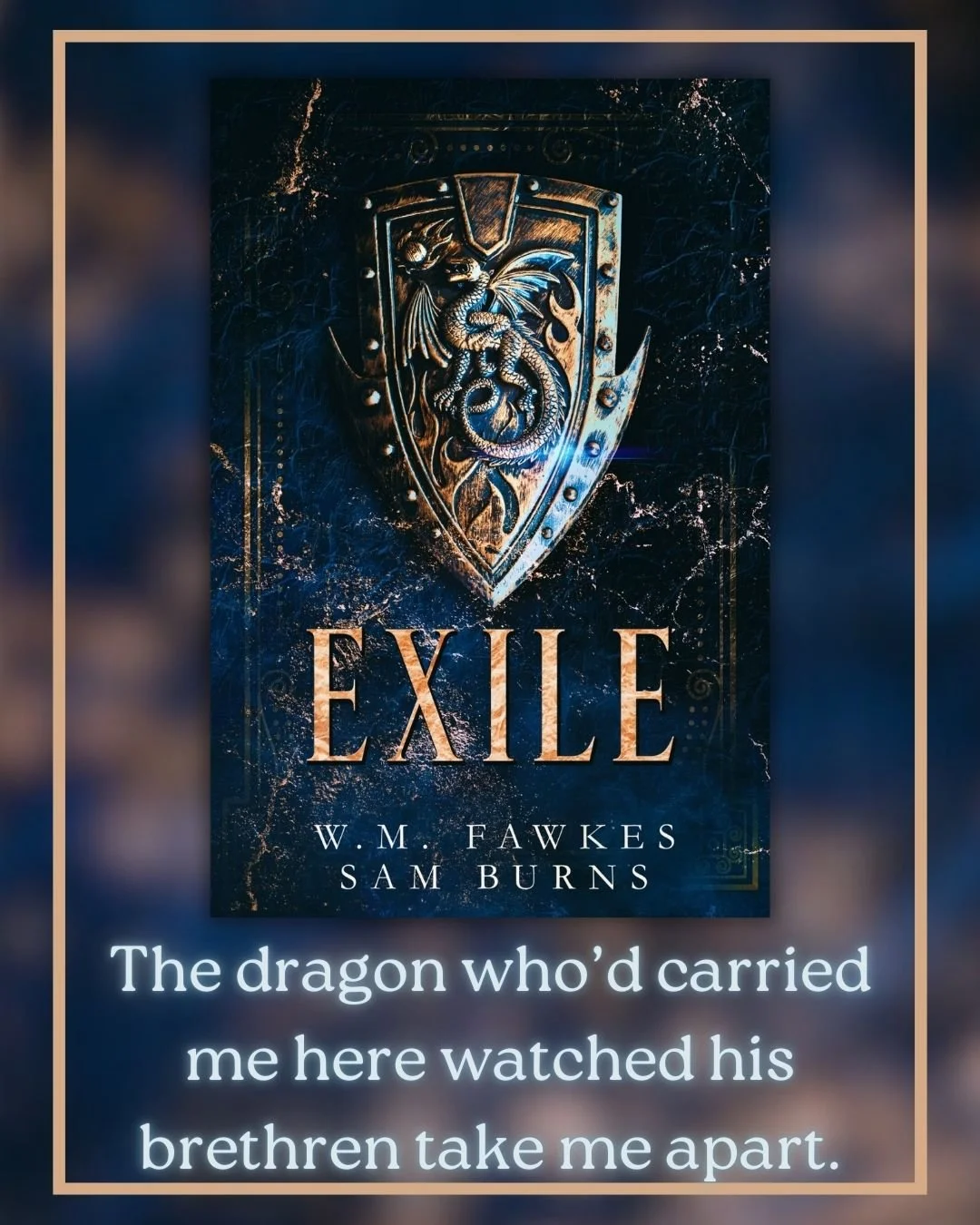 The dragon who'd carried me here watched his brethren take me apart.

Buy your forever copy of Exile, our new Fire and Valor Novella, on our Patreon - and, no, you don't have to join to purchase!

This spicy MMMMM novella is part of the Fire &amp; Va