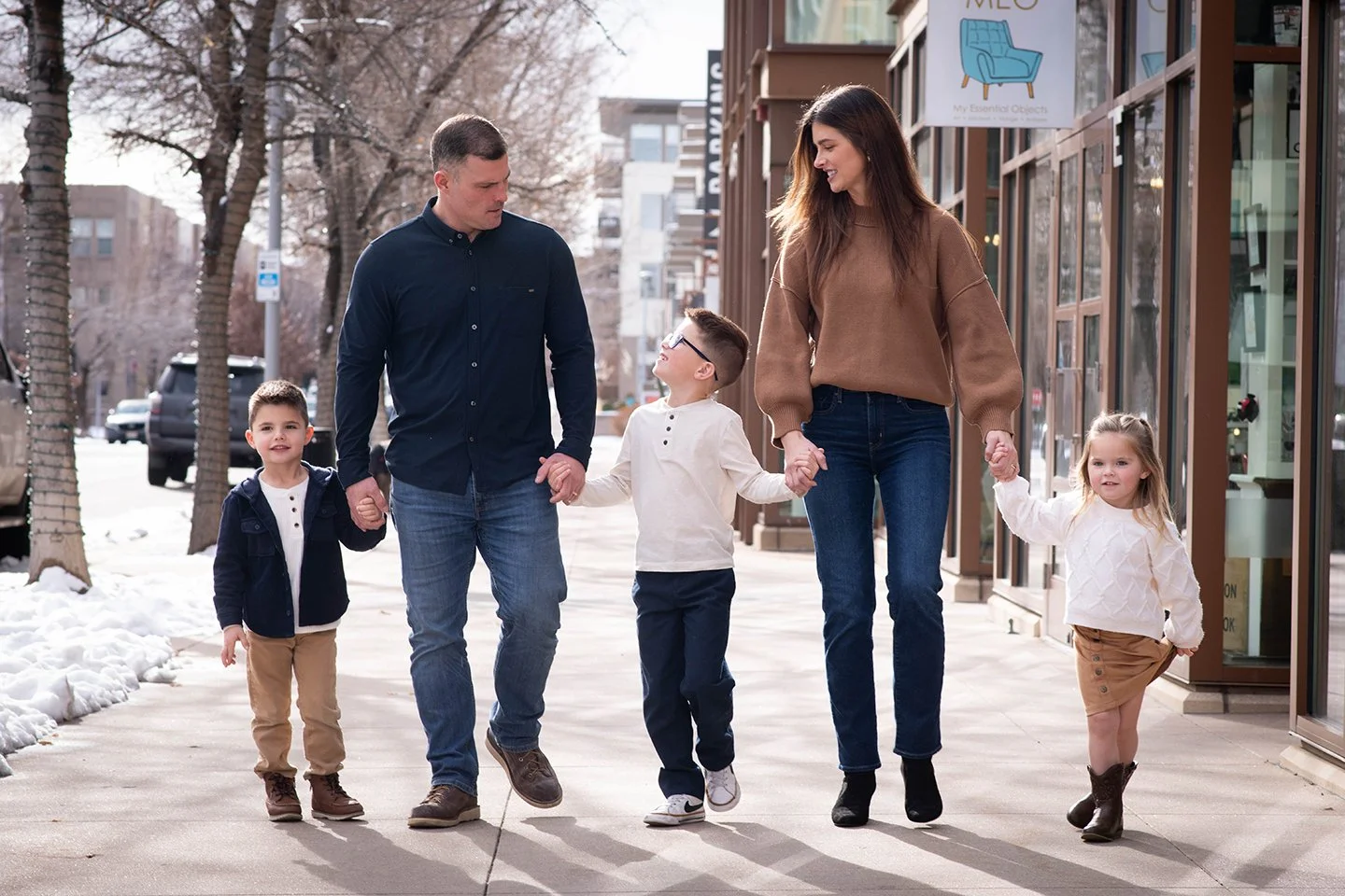 Studio family mini session at Belmar in Lakewood, Colorado
