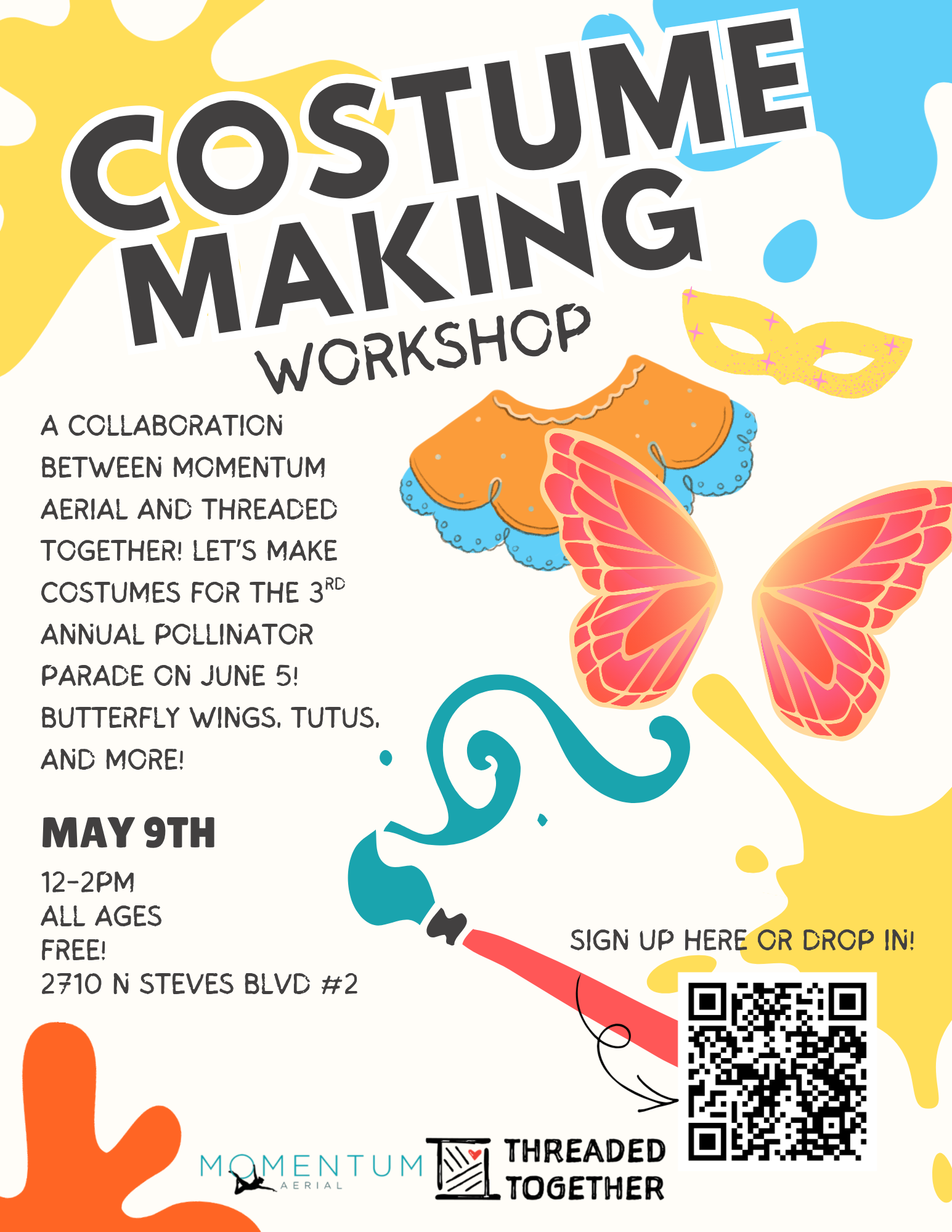 Costume Making Workshops with Threaded Together!
