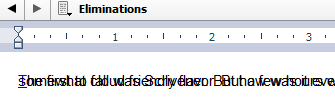 Pasted text overlapped