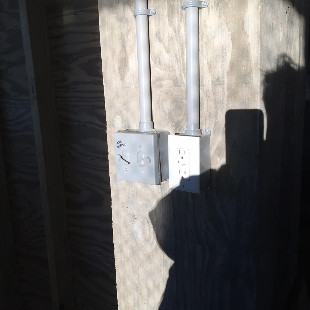 Light switches in the garage