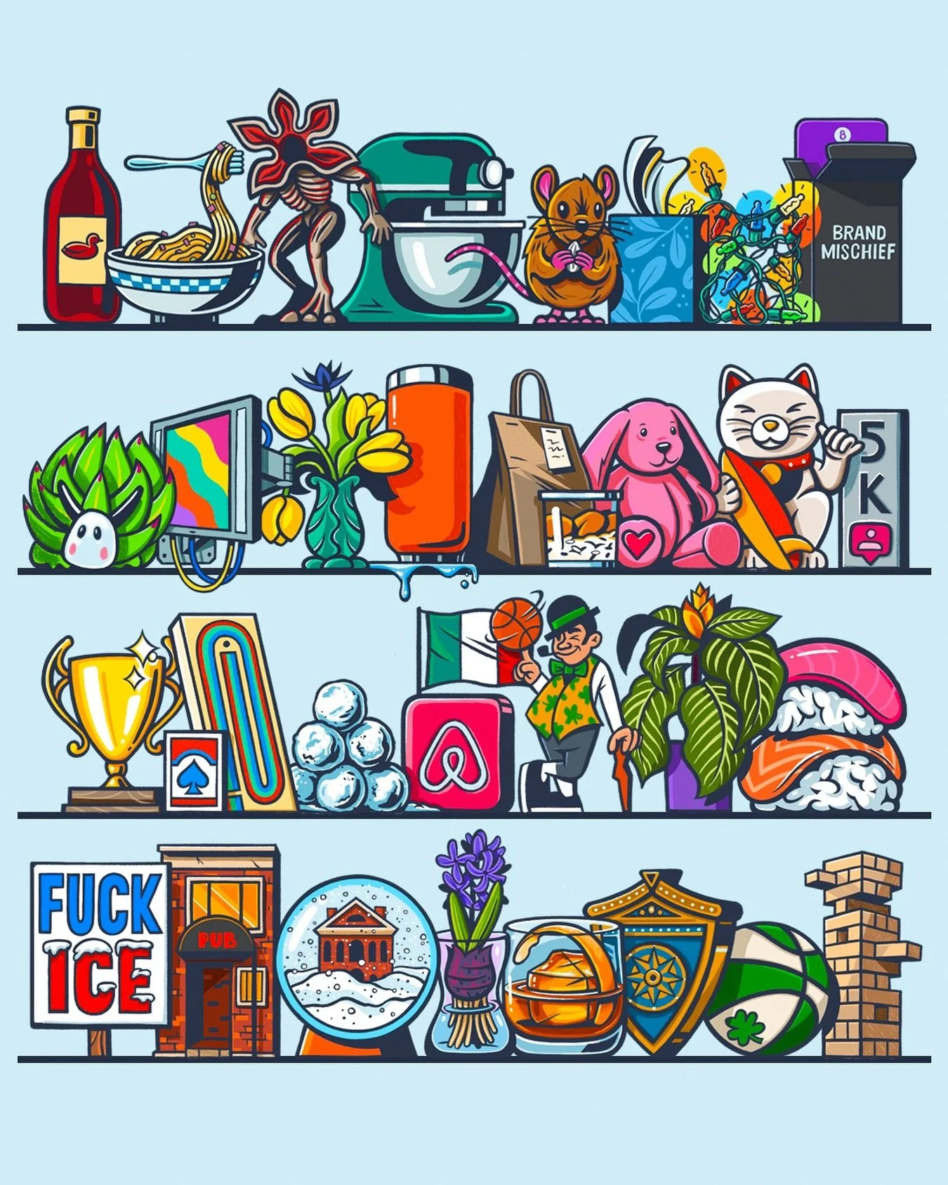 Shelf Portrait: January Recap

Every day I am drawing one item to add to my shelf as a journal entry. At the end of the year I&rsquo;ll have an illustrated poster of my 2026! #shelfportrait