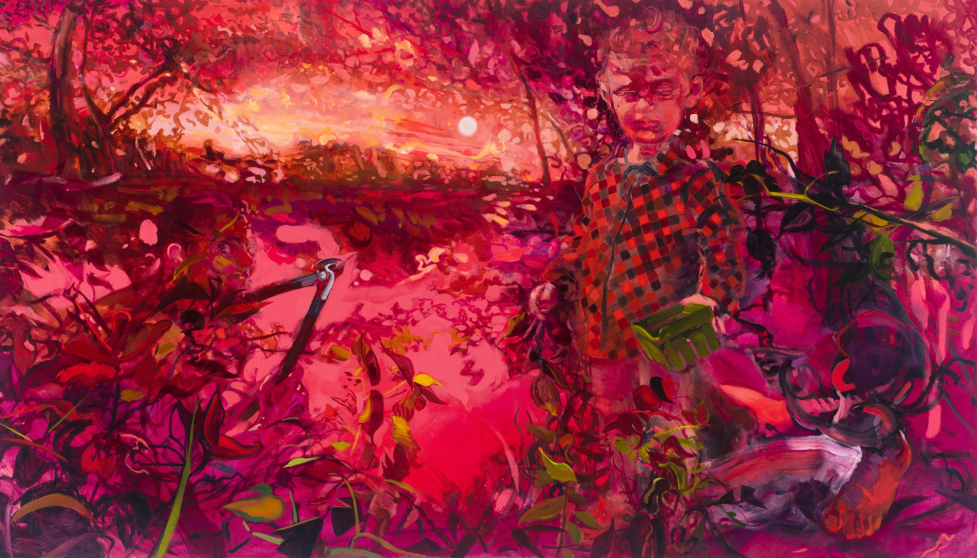 Hunters who Gather, 84” x 48”, Oil on Linen