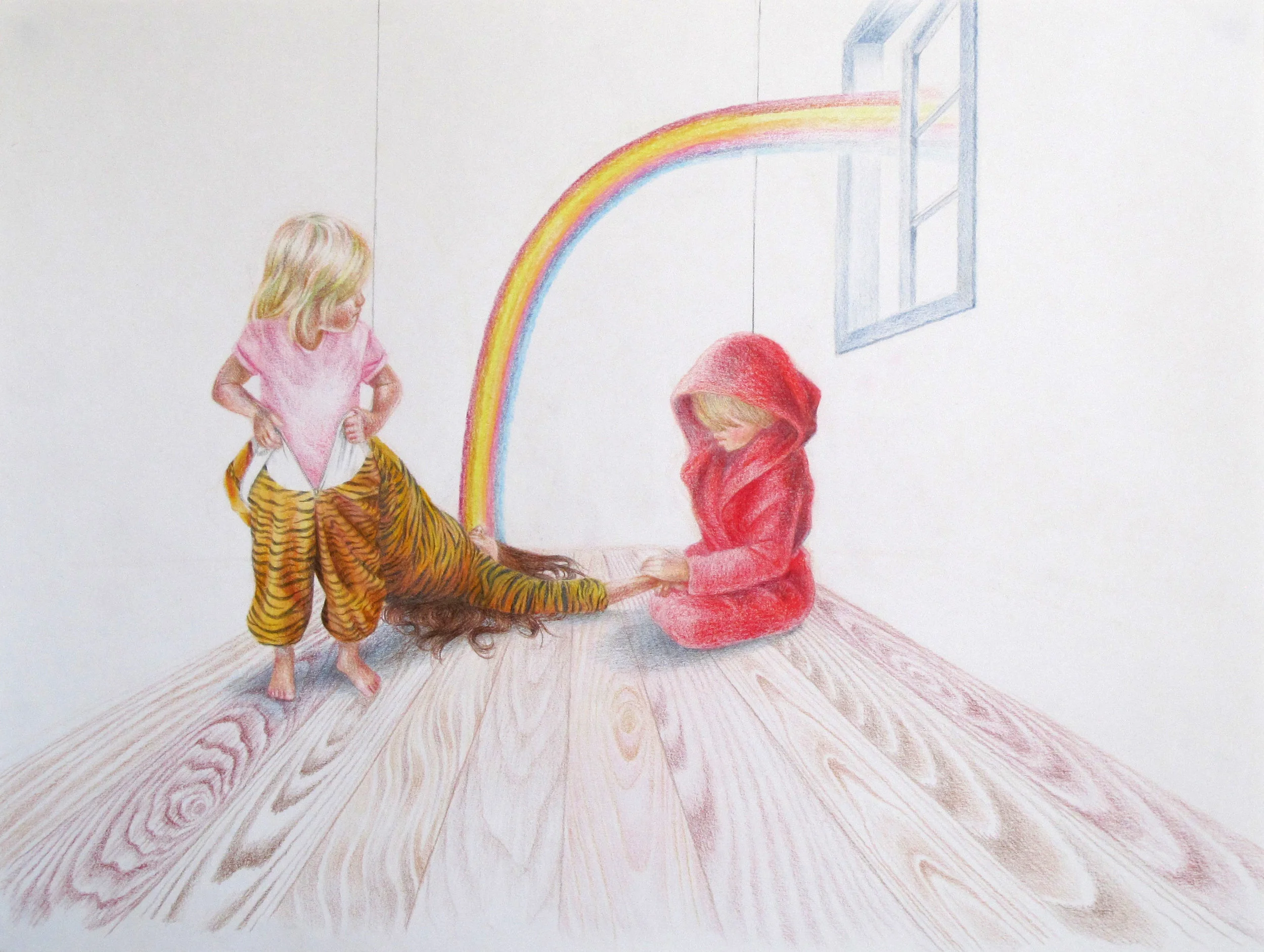 ‘Me Without You’, coloured pencil and graphite on paper.