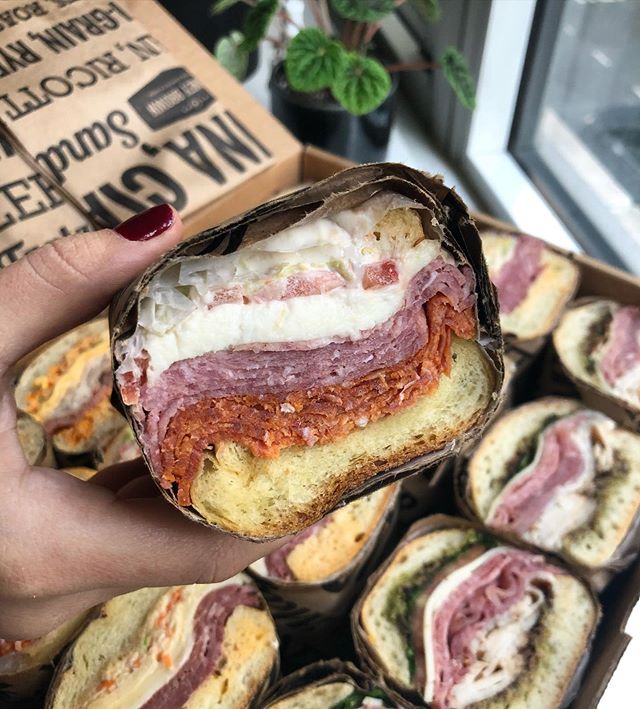 Barney Brown #sandwiches #mozzarella #salami #pepperoni #catering #nycfoodgals