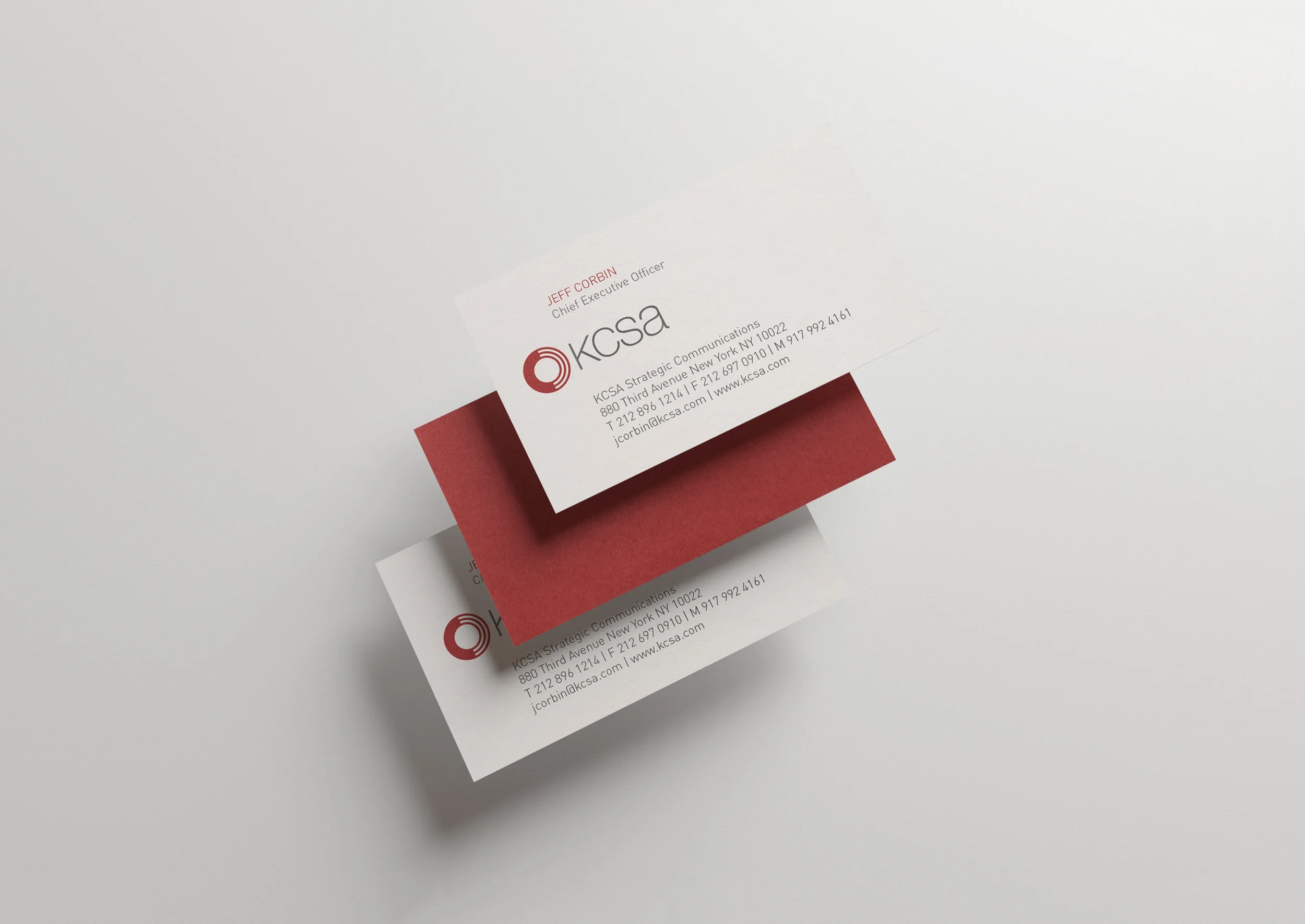 The KCSA Strategic Communications corporate identity was awarded a Communicator Award of Excellence.