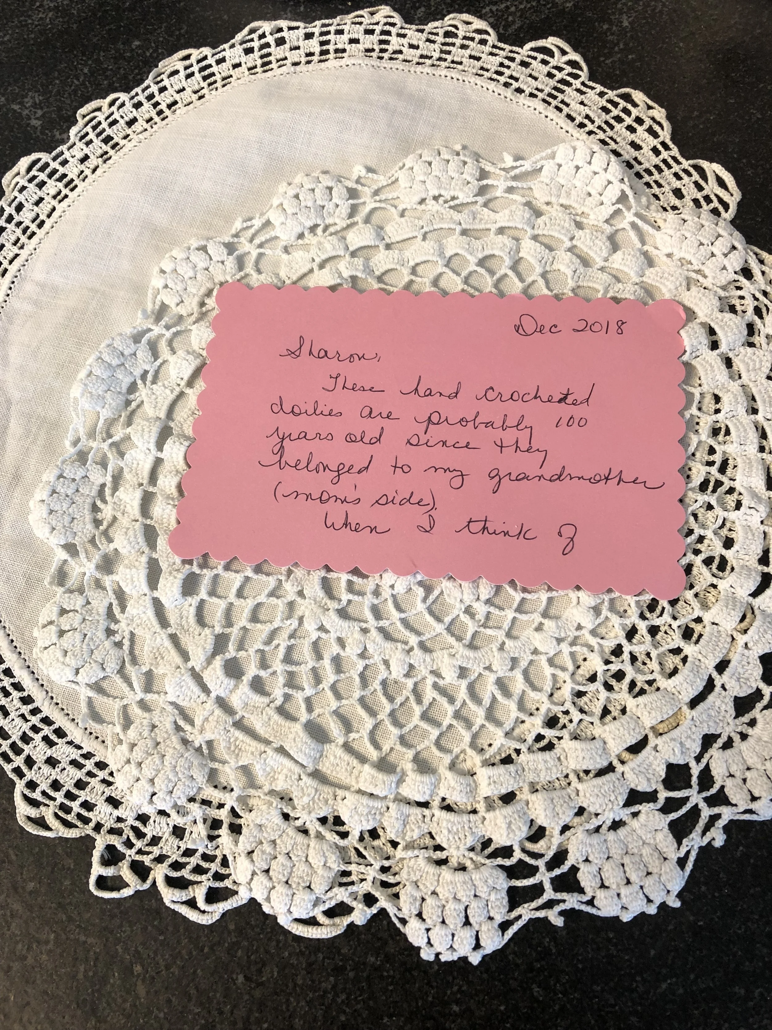 reverse side of card below