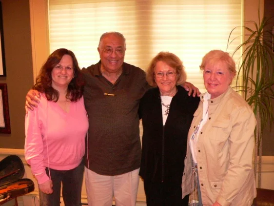 Sharon, Marvin, his cousin Elaine, Sharon’s cousin Paula at Sharon and Arnee’s home in South Orange, N.J.