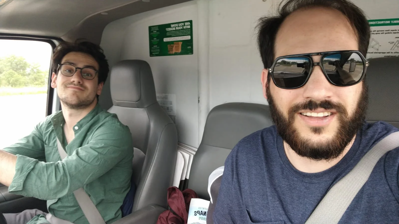 Moss and Judd June 3, 2019 Driving the U-Haul cross country from Portland, OR