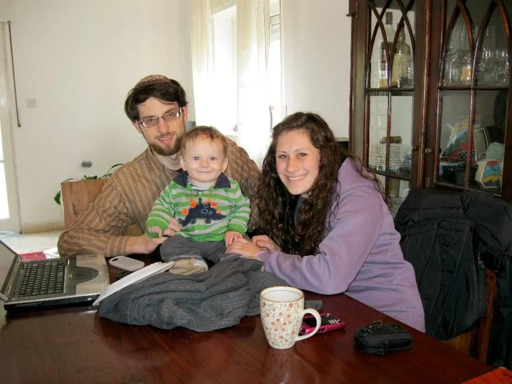 Michael aka Micha Danziger with his son Yehuda and cousin Rina Cohen 2011 Jerusalem