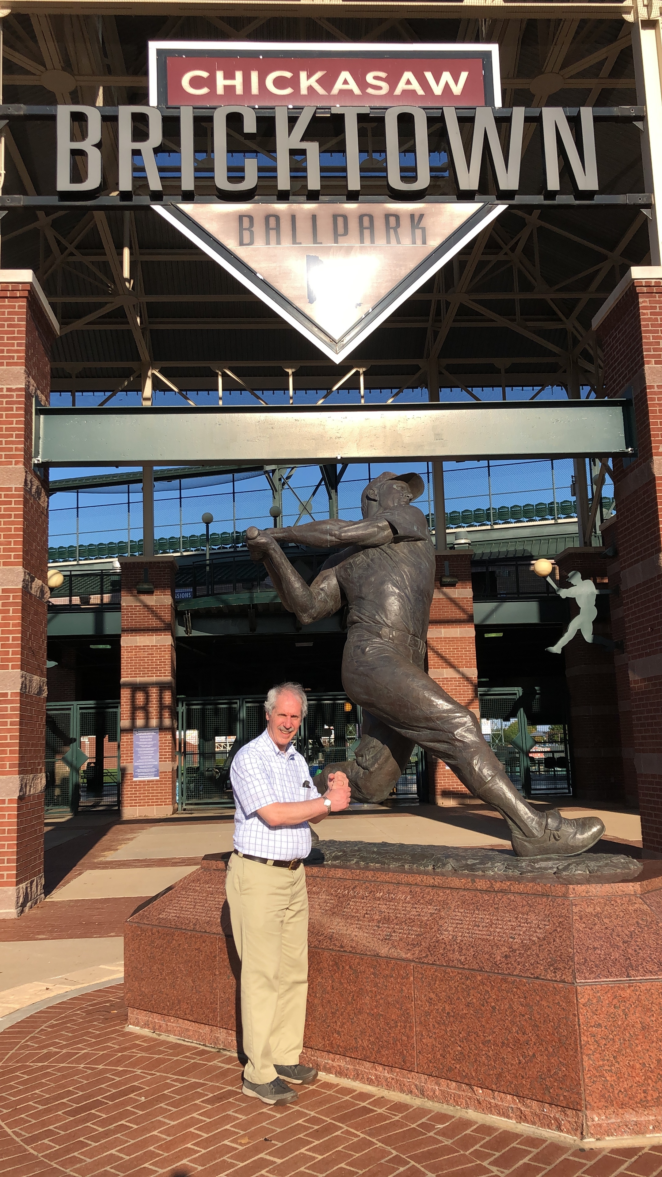 Arnee batting with The Mick, OKC September 1, 2019