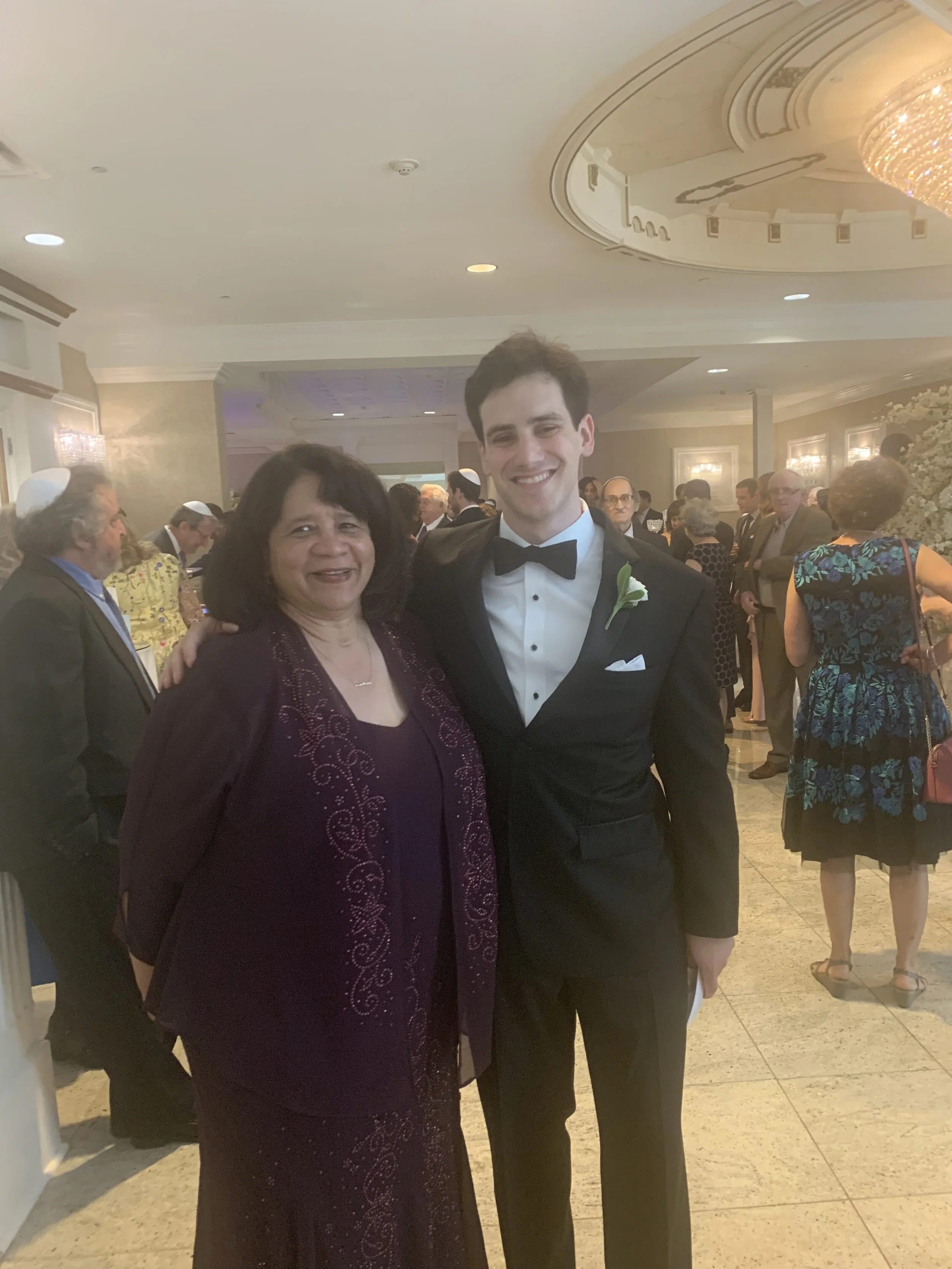 Marita with our son Moss at our daughter’s wedding - June 30. 2019