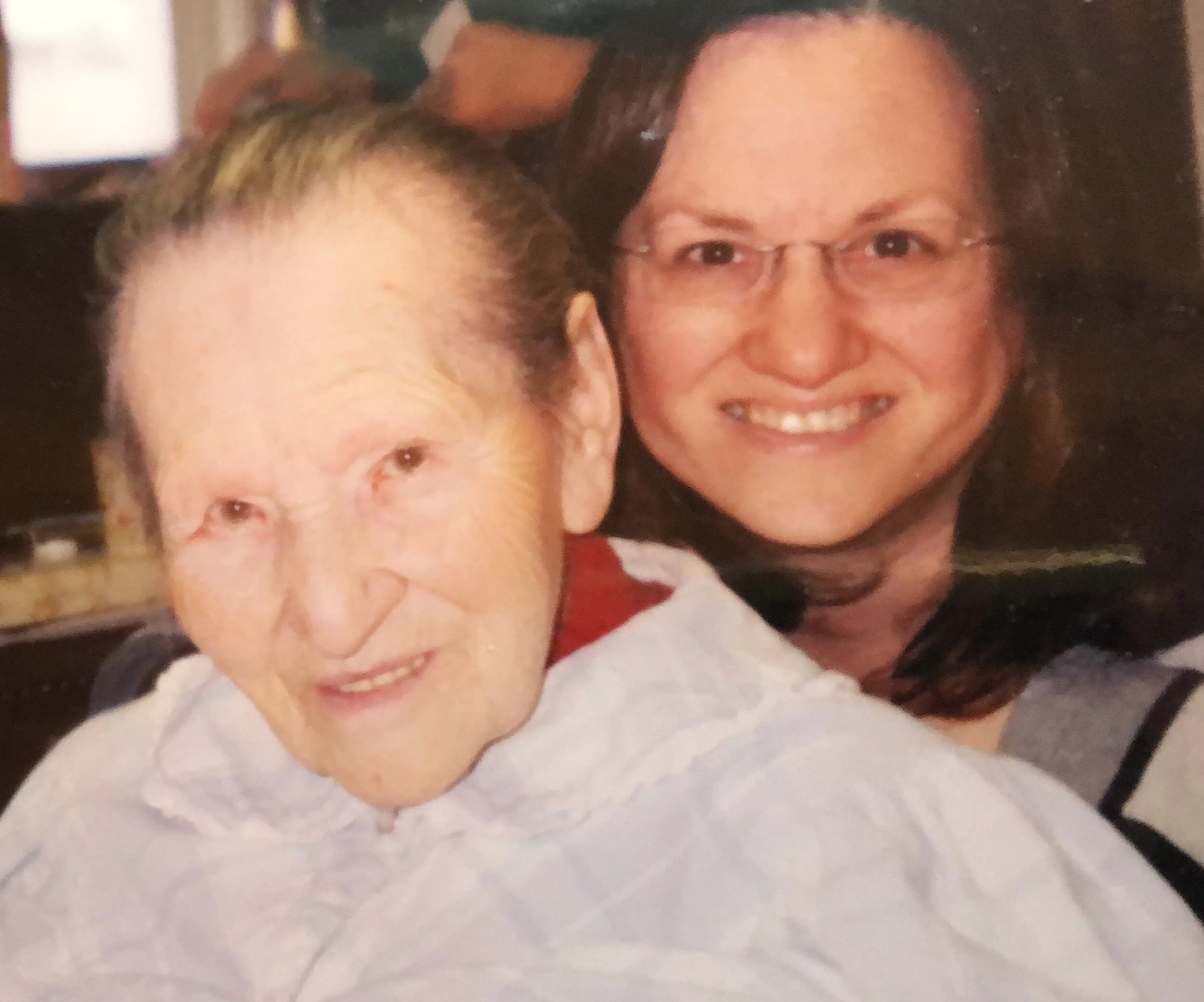 Ida Mark (1915-2012) and Sharon Mark Cohen March March 2010 95th birthday celebration—she lived to December 2012