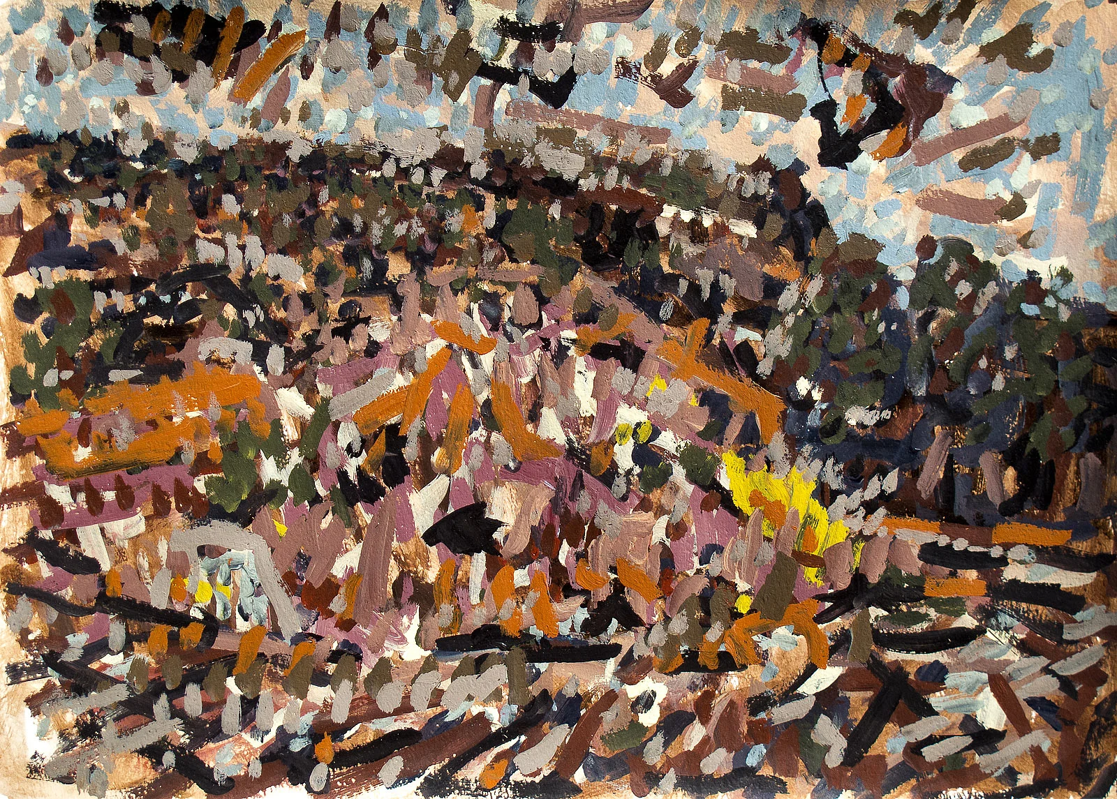 Exuvia Acrylic on paper 50x70cm 2016