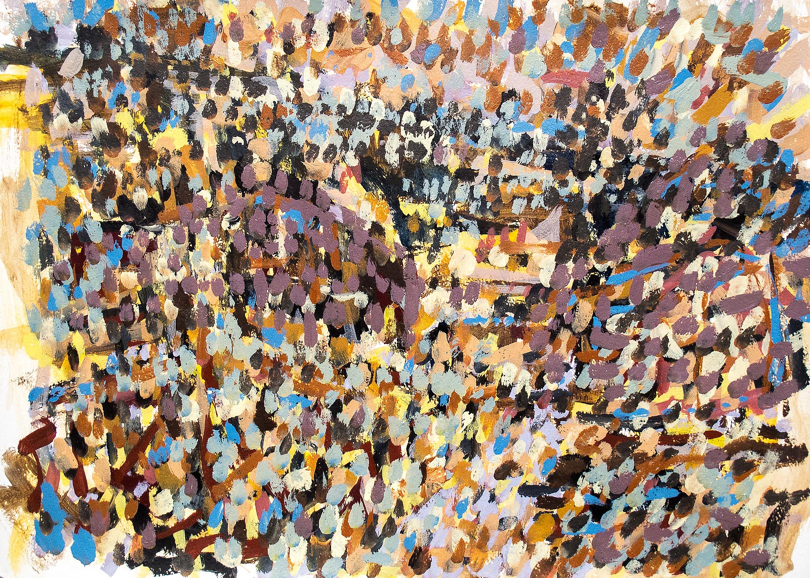 Exuvia Acrylic on paper 50x70cm 2016
