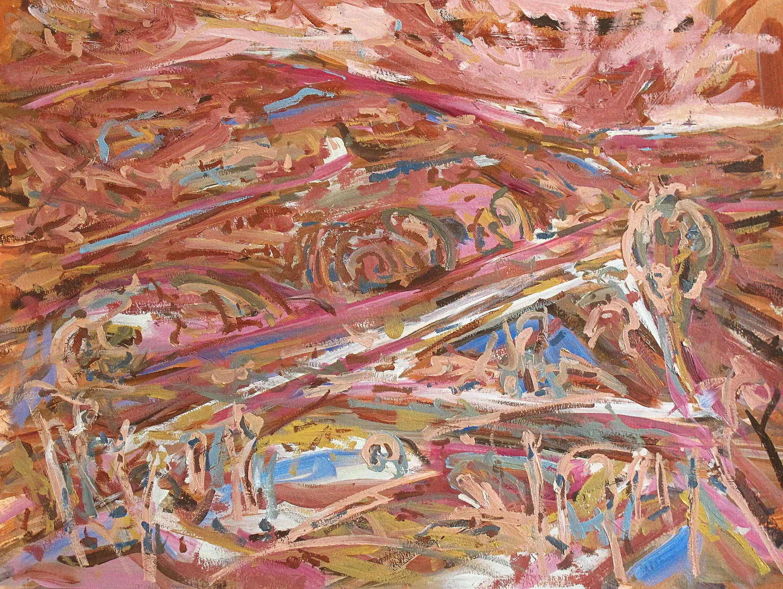 The Jordan Valley Oil on paper 50x70cm 2015