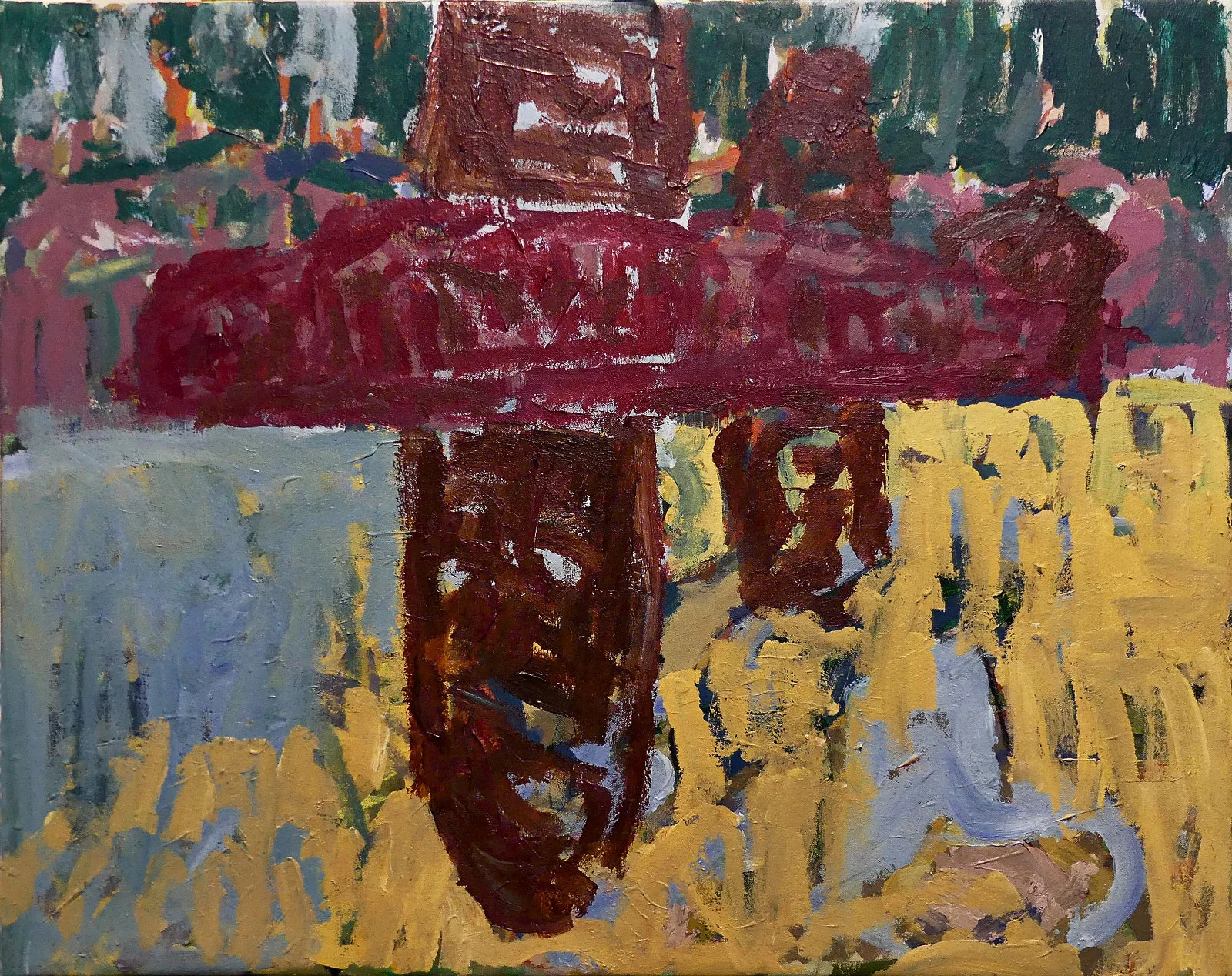 Flight to Venice Mixed media on canvas 59x75cm 2018