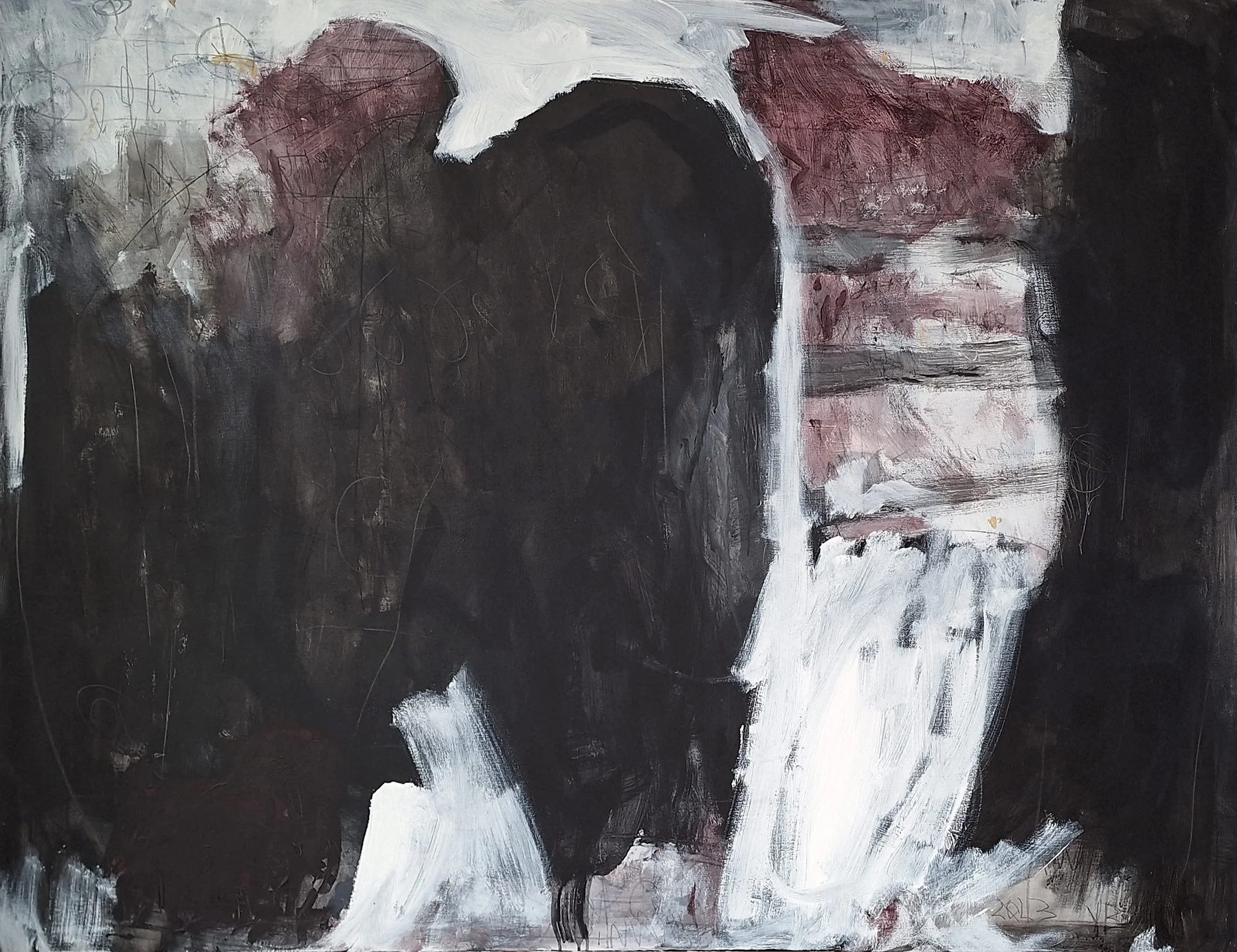   The Deportation of a faithful spirit   Acrylic, ink, and graphite on canvas 180x140cm  2023 