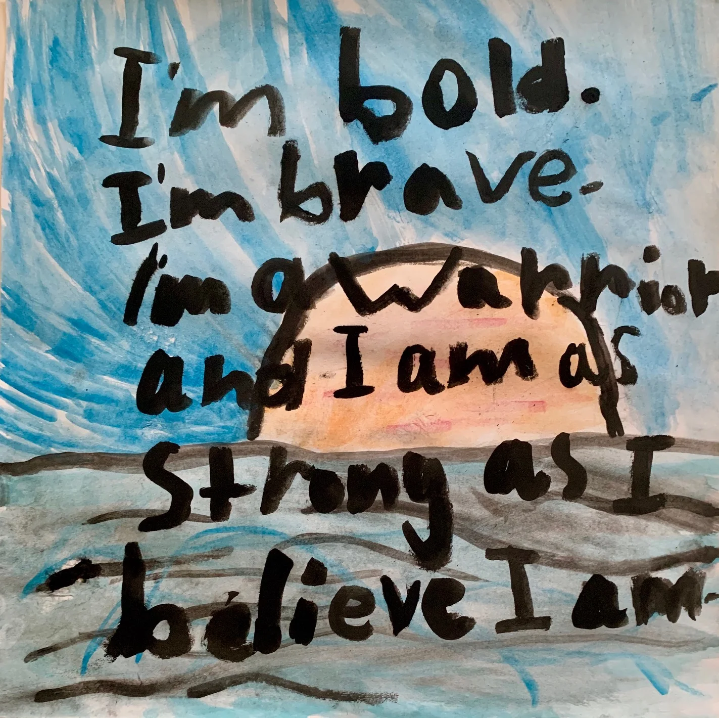 101 - BELIEVE by Everly Shultz (age 6) in Melbourne, Australia (sister has Perthes)