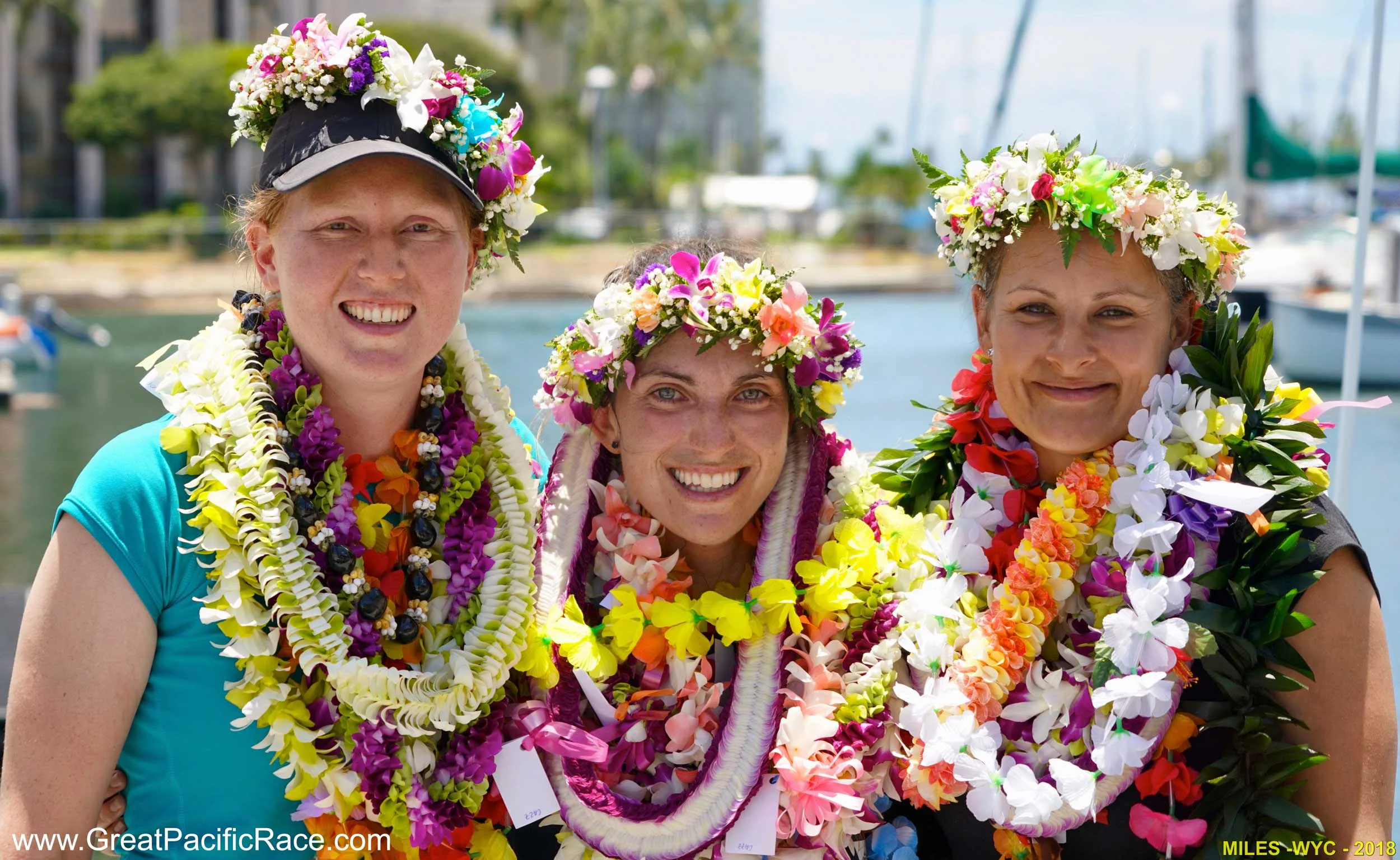 The Pacific Terrific Crew - Eleanor Carey (L), Cazz Lander (Center), Megan Hoskin (R)