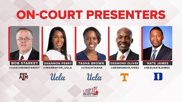 Let&rsquo;s get the day started with our DYNAMIC speaker lineup for today&rsquo;s on court presentations! WOW! 🏀😱 #AStepUp2019 here we go!