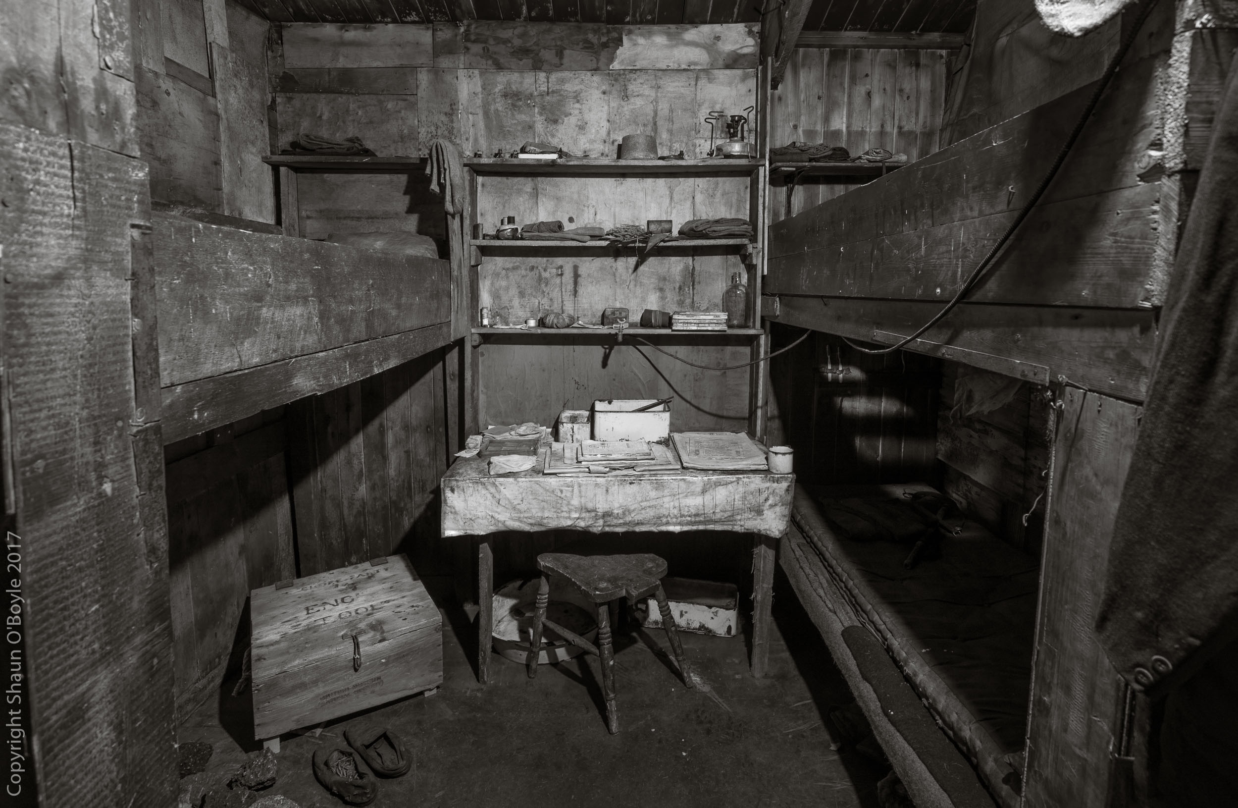 Debenham, Taylor and Gran's bunks and geologists work area