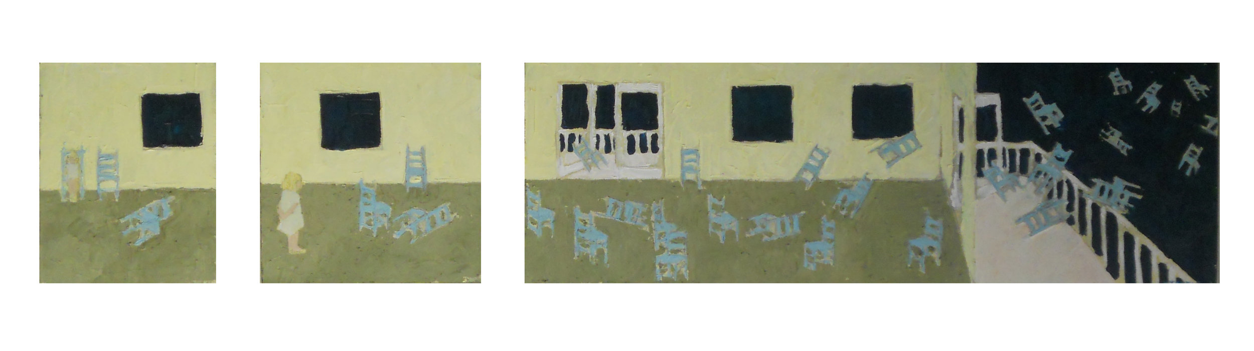 Dachau Triptych :: 10"x50" :: oil on canvas :: private collection