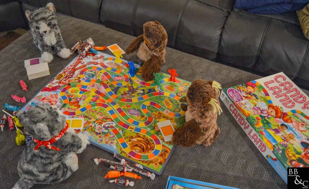 time is best spent with friends, lets play candy land!