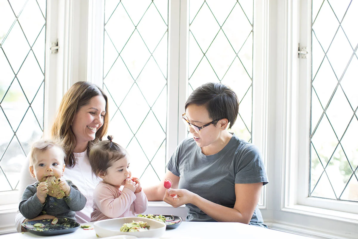 Danielle Ho Moriarty with client and twins from The Bee Hive Package