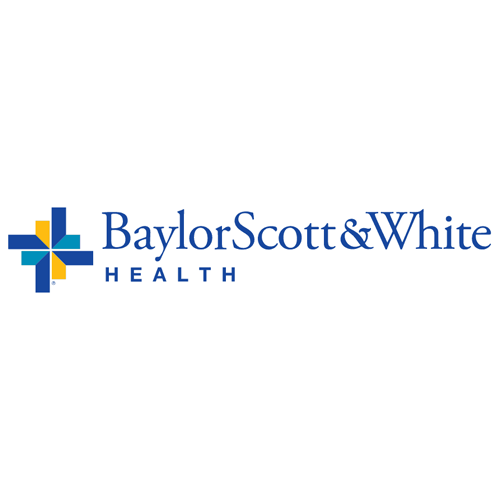 Baylor Scott & White Health logo with a blue and yellow cross symbol and the text 'BaylorScott & White Health' in blue.