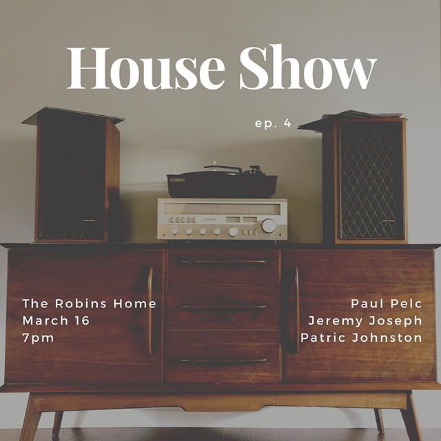 House show episode 4 is Saturday, March 16 at 7pm. Excited about this lineup! DM for address, mark your calendar. See you there!

@paulandoates 
@jeremyjoseph_music
@patricjohnstonmusic

#houseshow #music #houston #htxmusic #houstonmusic #soul #pop #