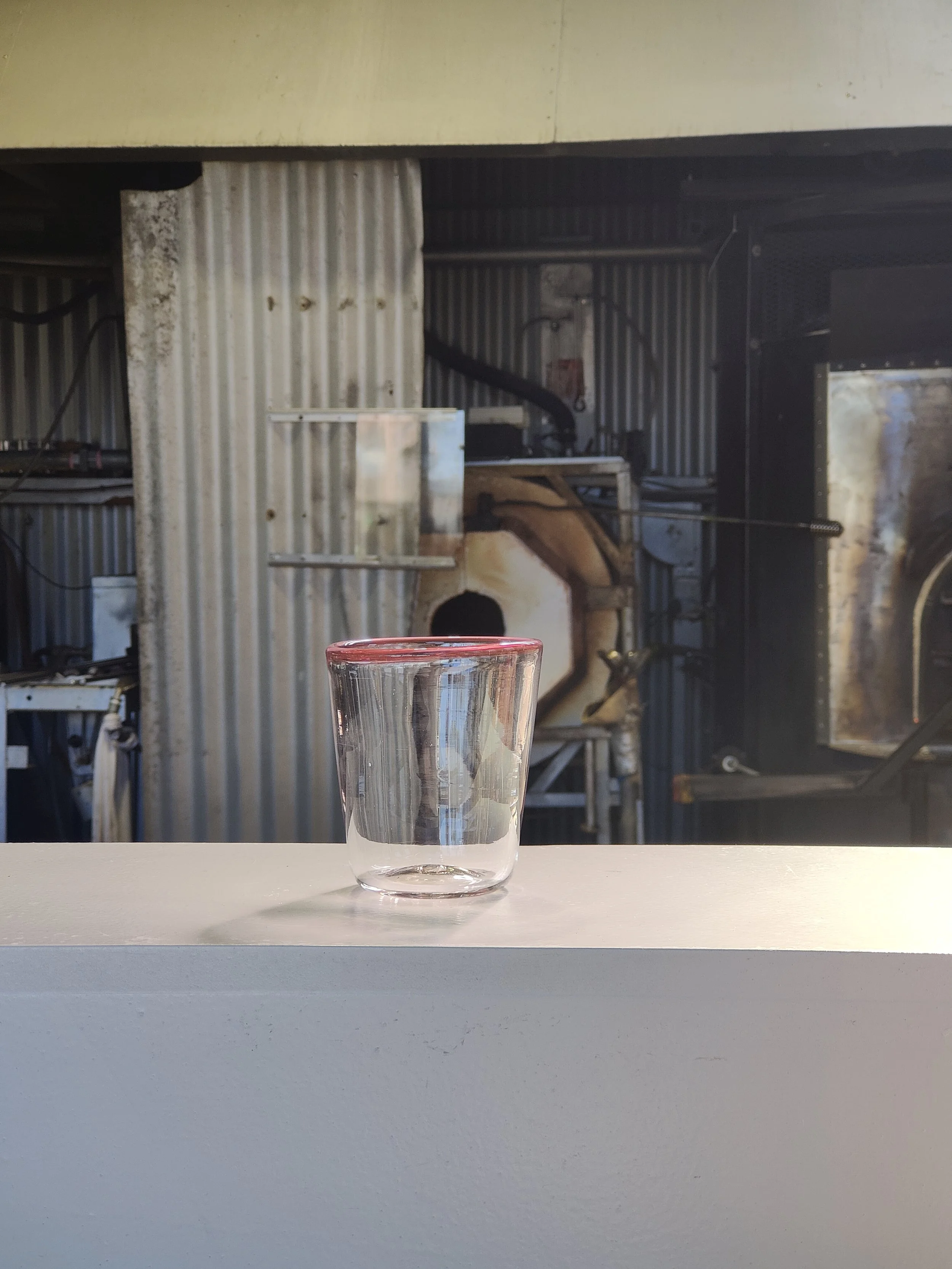 Tumbler with pink lip