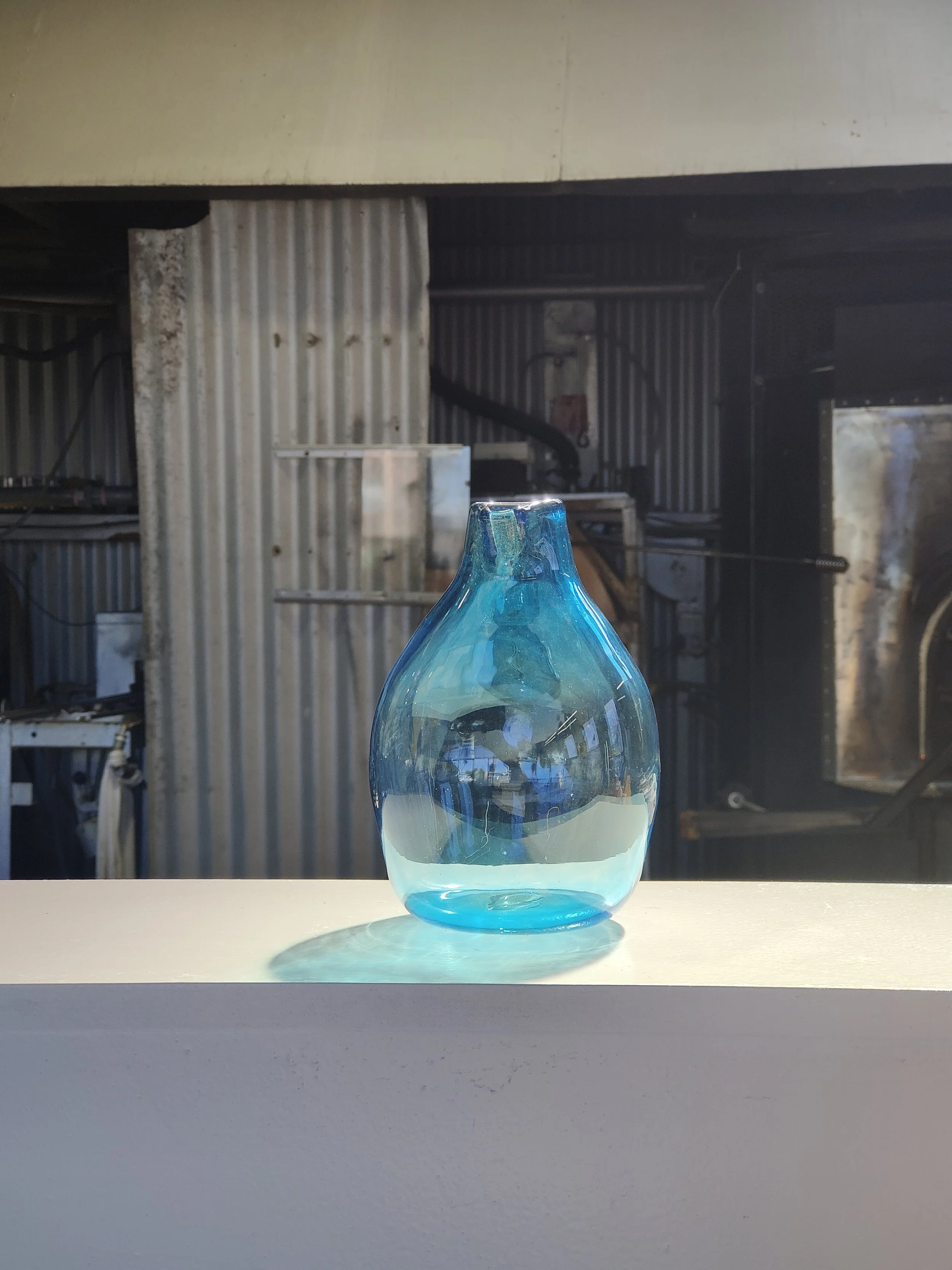 Bright blue carafe