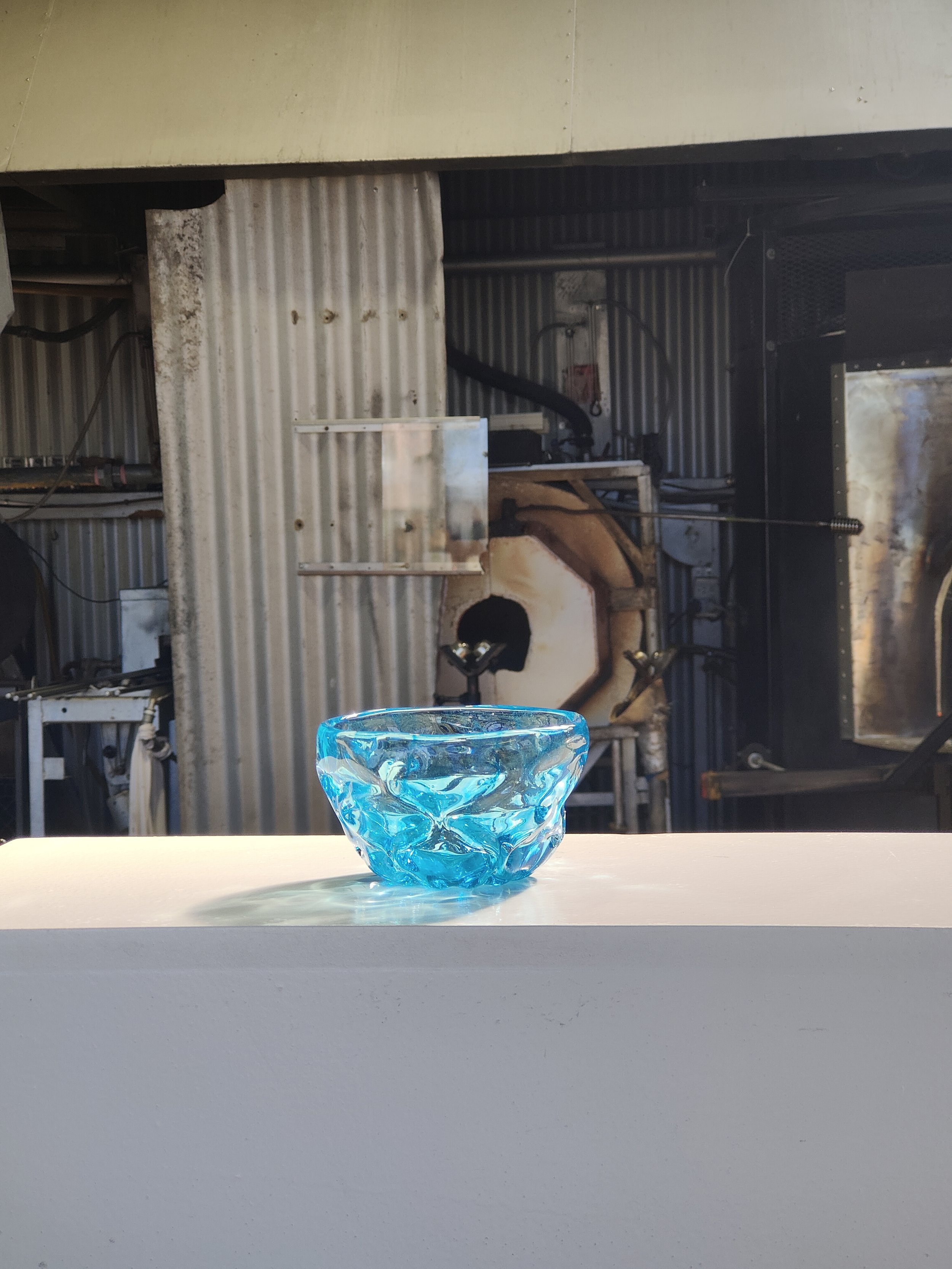Bright blue bowl