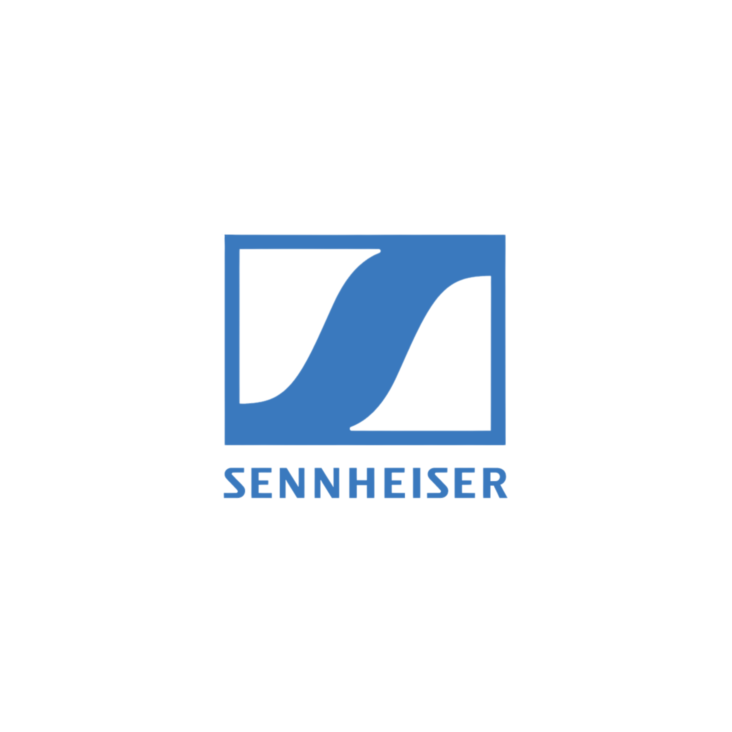 Logo of the German football club FC Bayern Munich, featuring a blue square with a stylized 'B' and the words 'SENNHEISER' below.