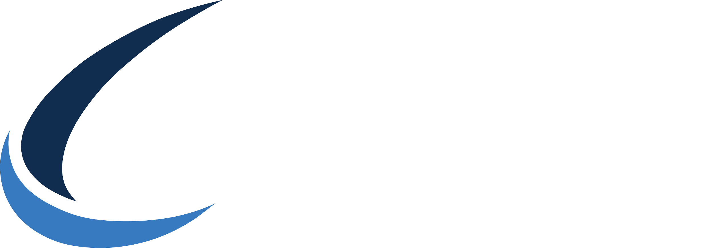 Logo of LKR Productions with a stylized curved line in dark blue and light blue and the company name in bold white letters.