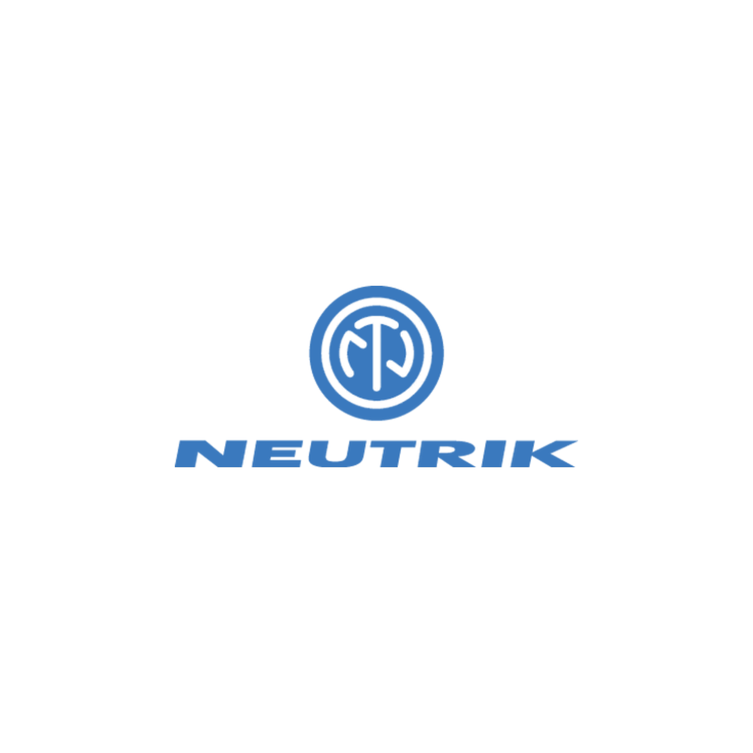 Neuralink logo with blue circular icon and text on black background