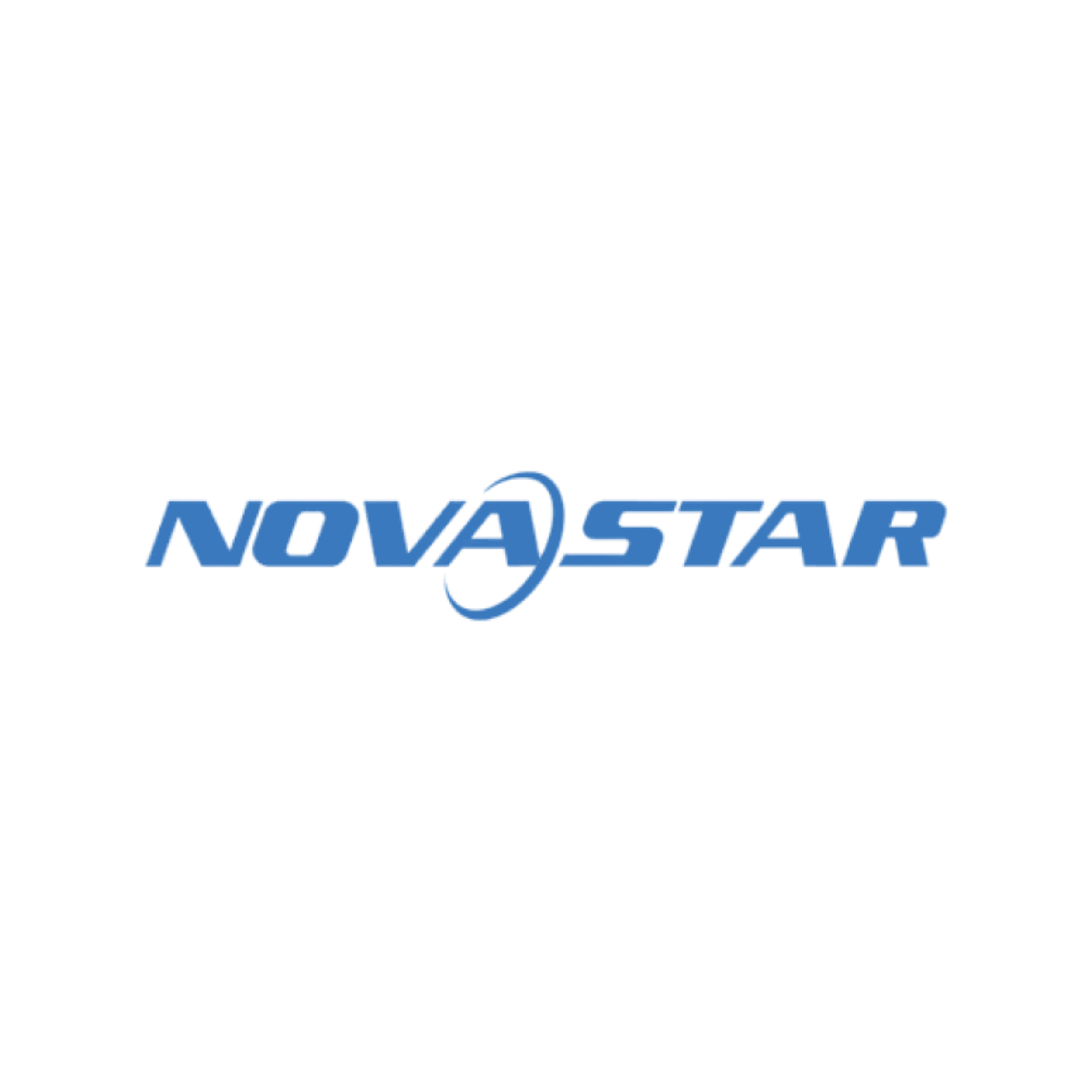 Black background with the blue logo and text 'Novastar'.