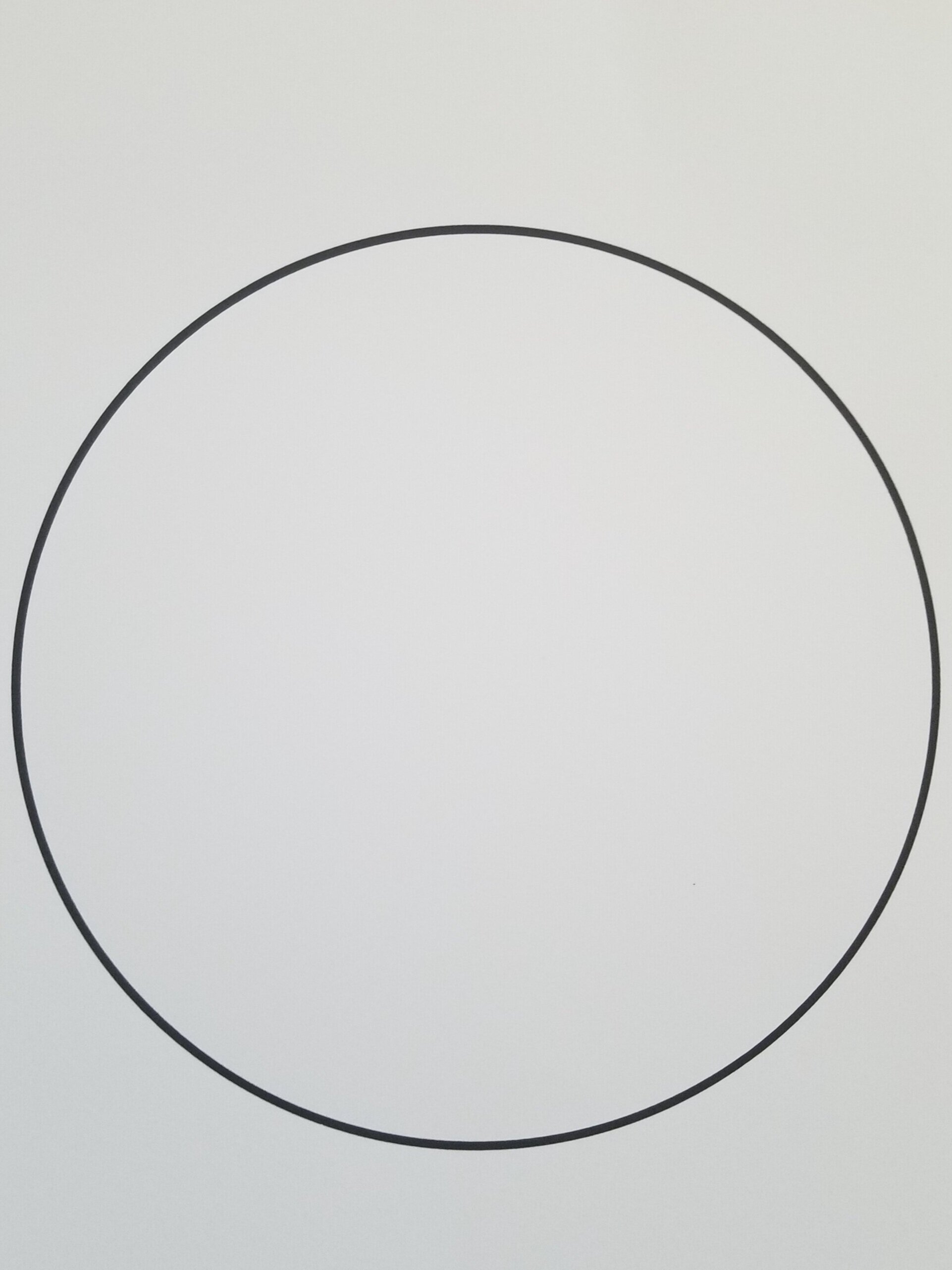 Draw a large circle.