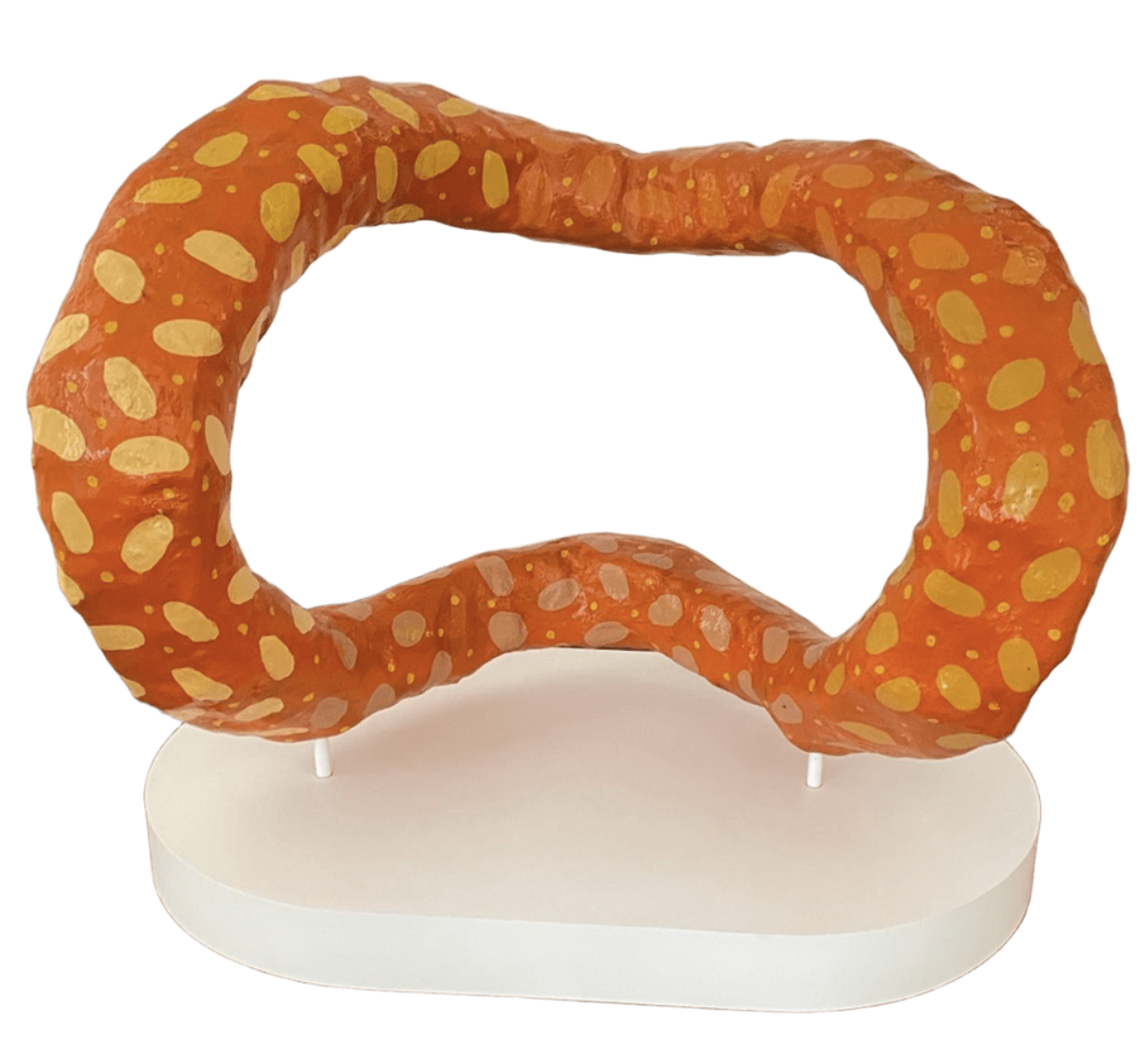 Circum, 2024, 47.24 × 30.31 × 35.83 inches, Fiberglass with wooden base. Wooden base: 43.31 × 27.56 × 3.94 inches