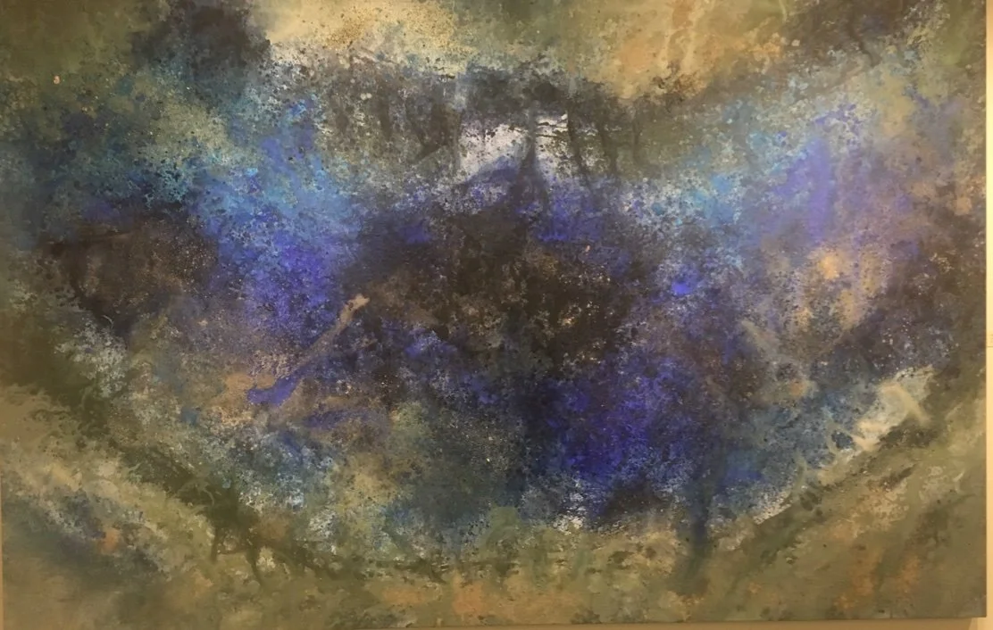 Into the Deep, 106in x 76in, Mixed media