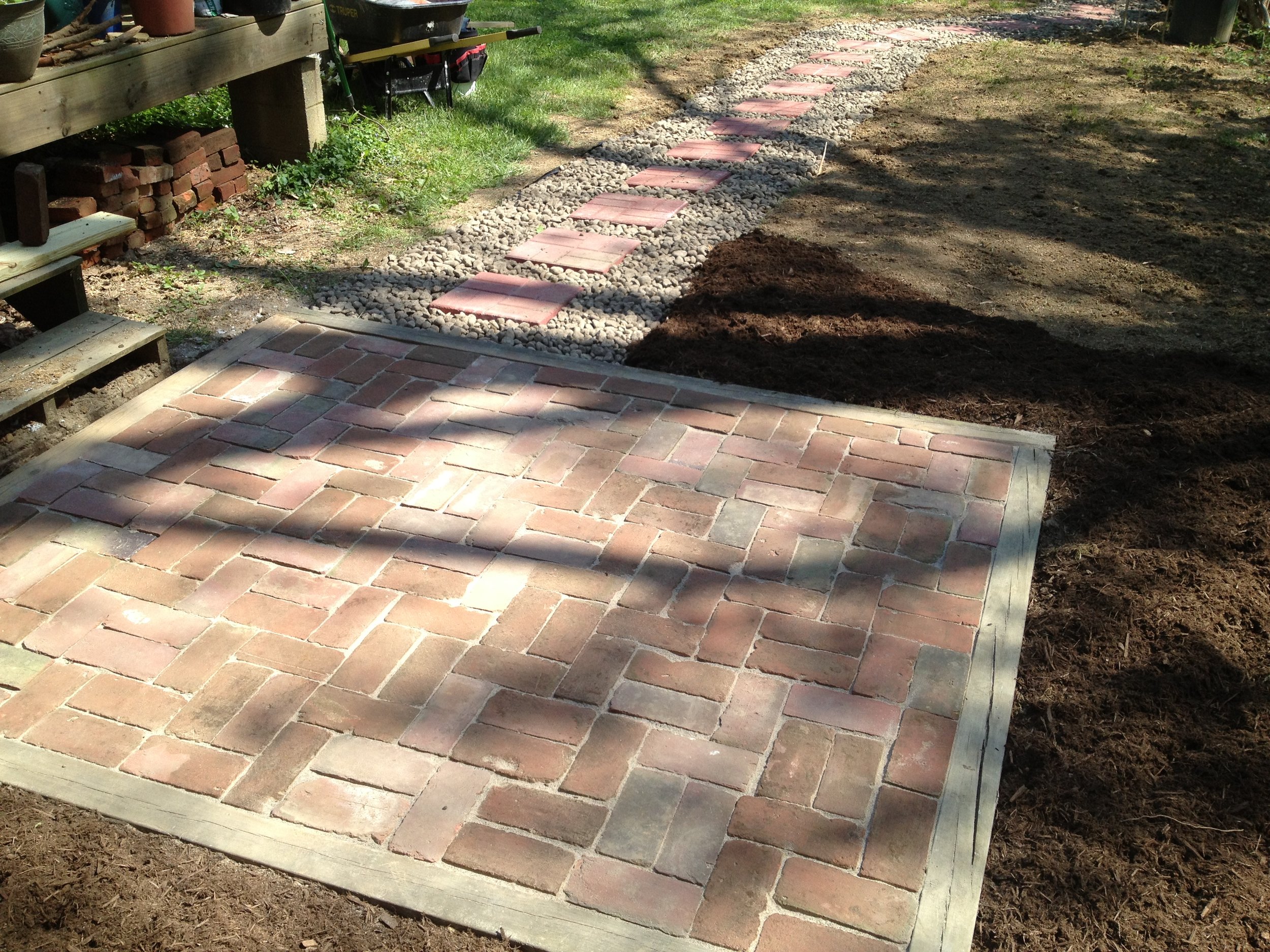 Paver patio and walk