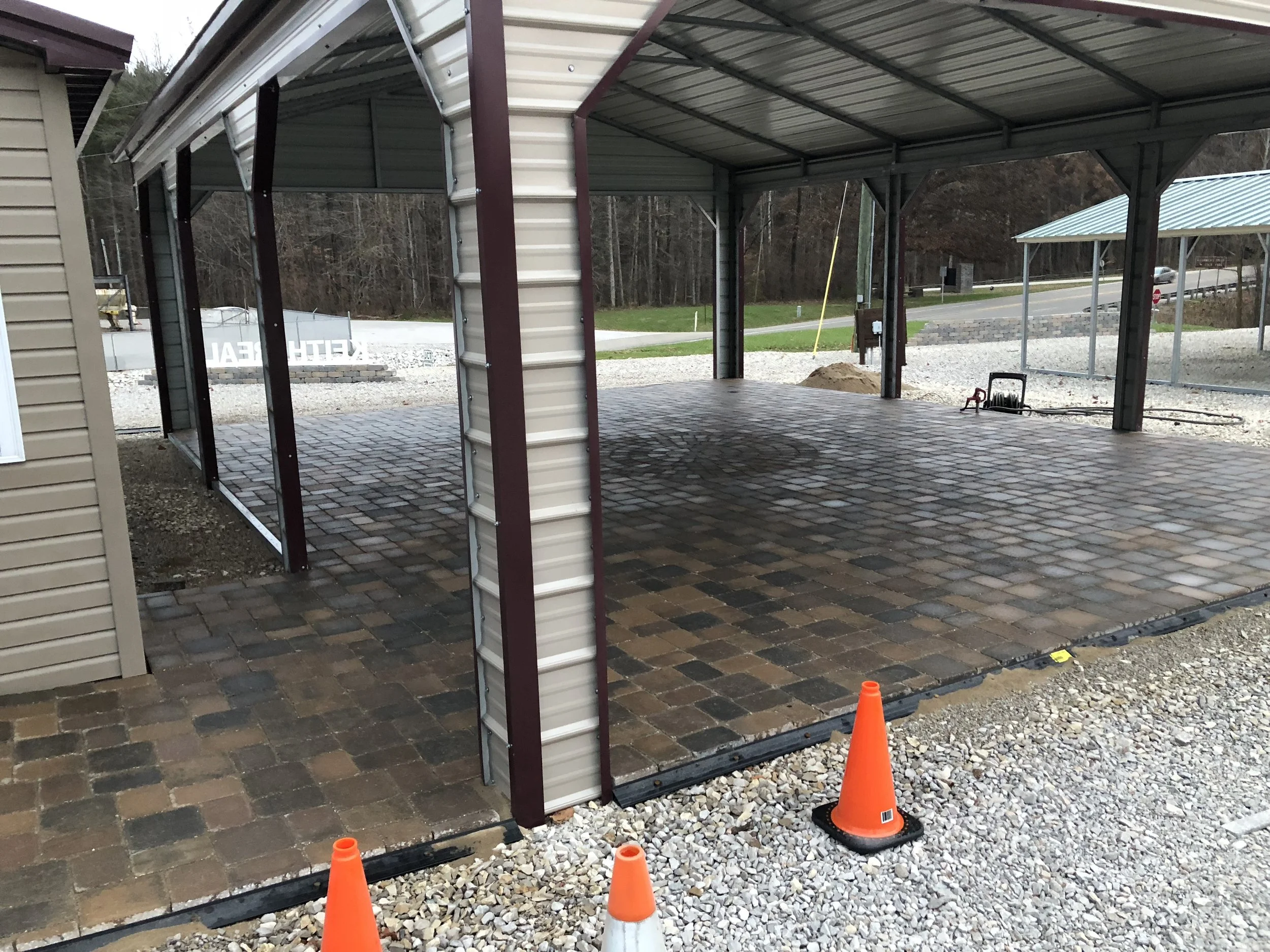 Pavers for outdoor showroom floor