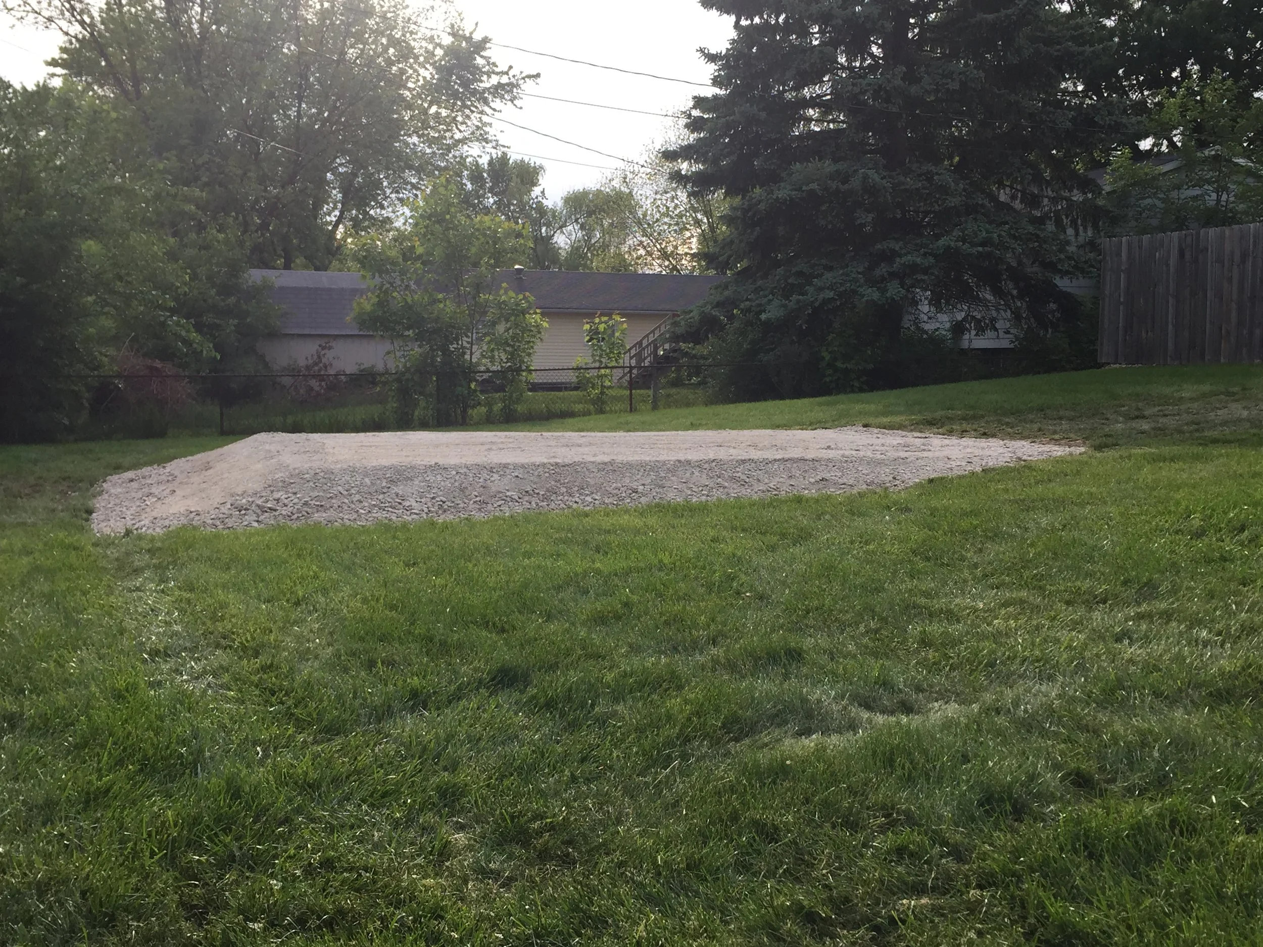 Building pad for a runner shed