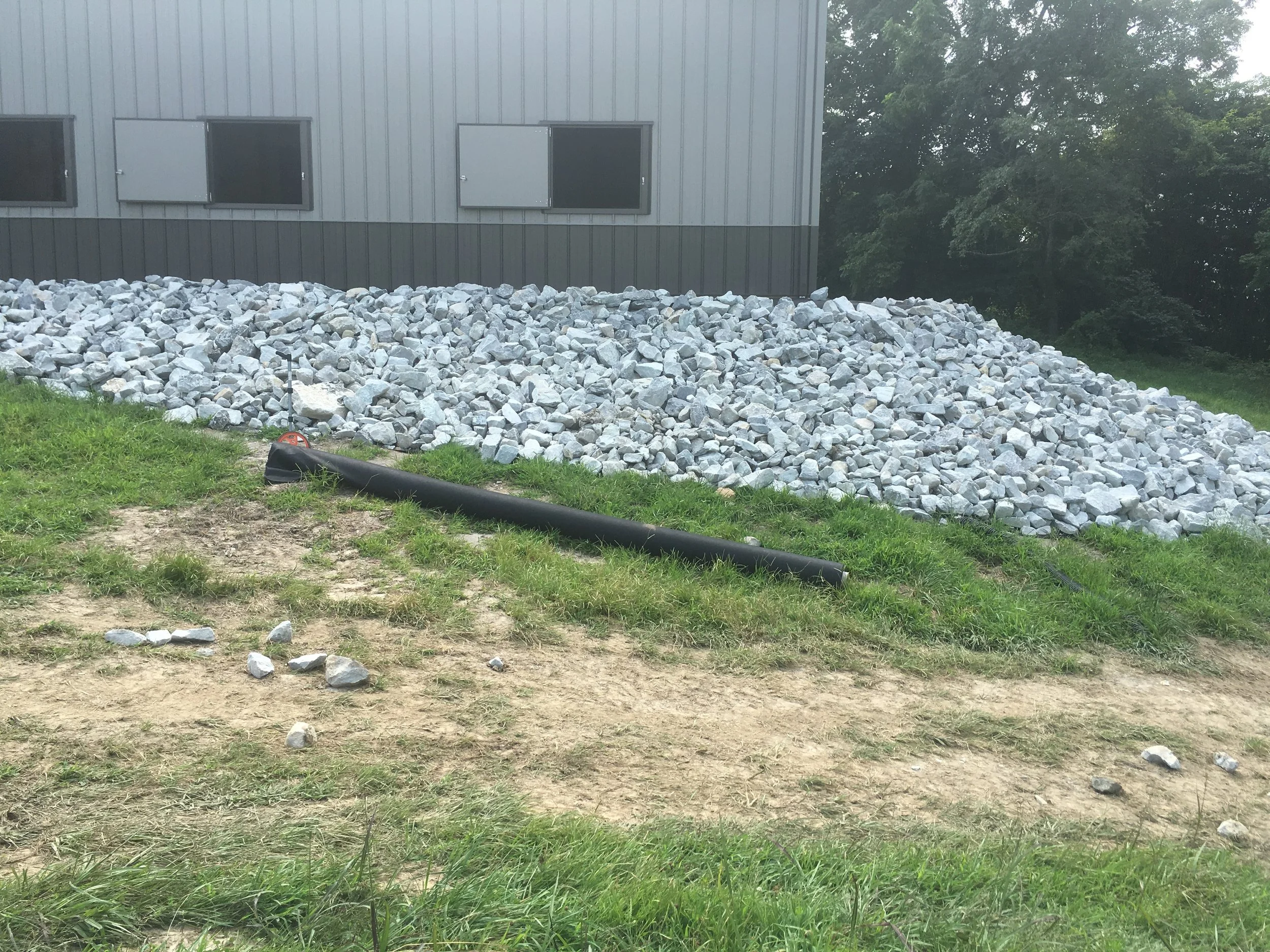 Rip-Rap for retaining the slope