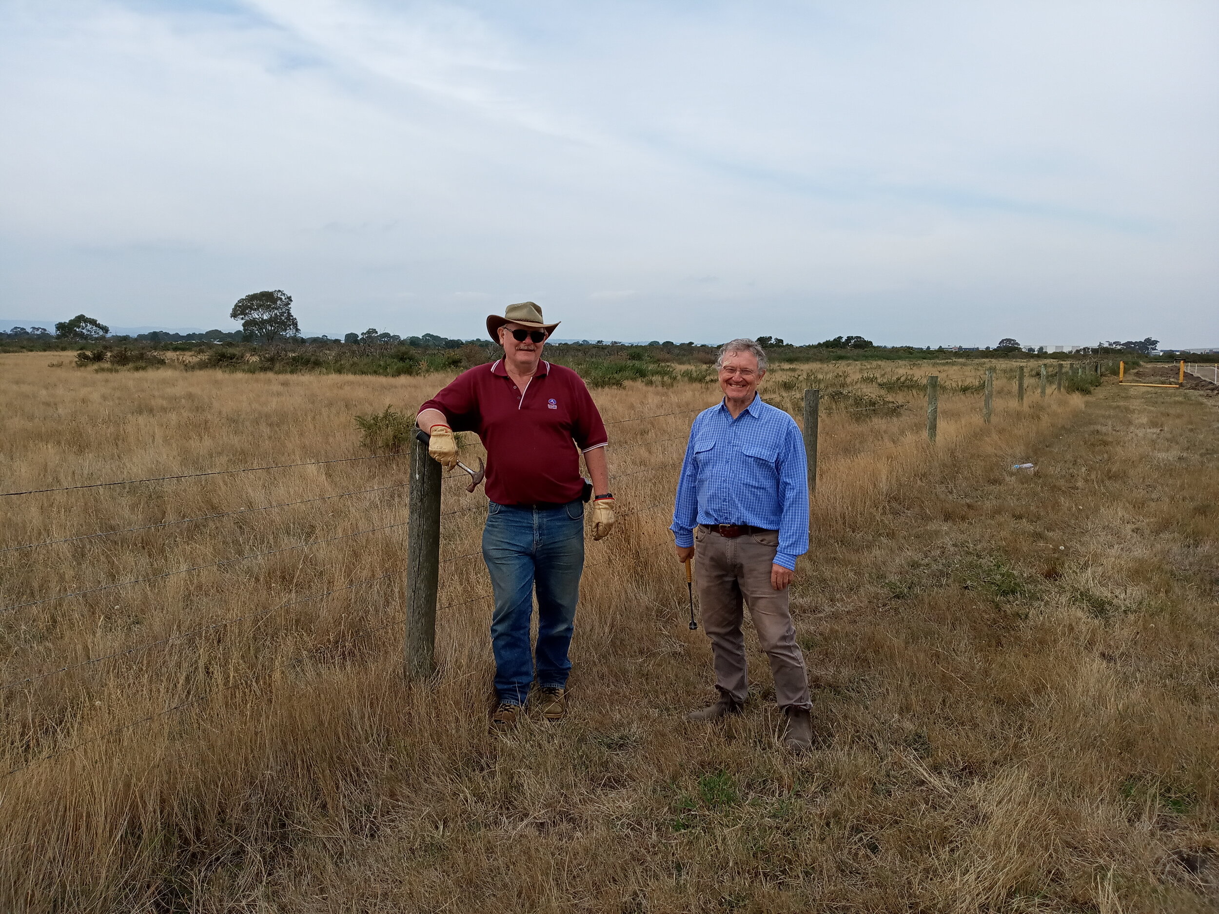  27/2  Simon, Geoff, Ben and Brendon repaied the fence in a rapidly convened working bee  